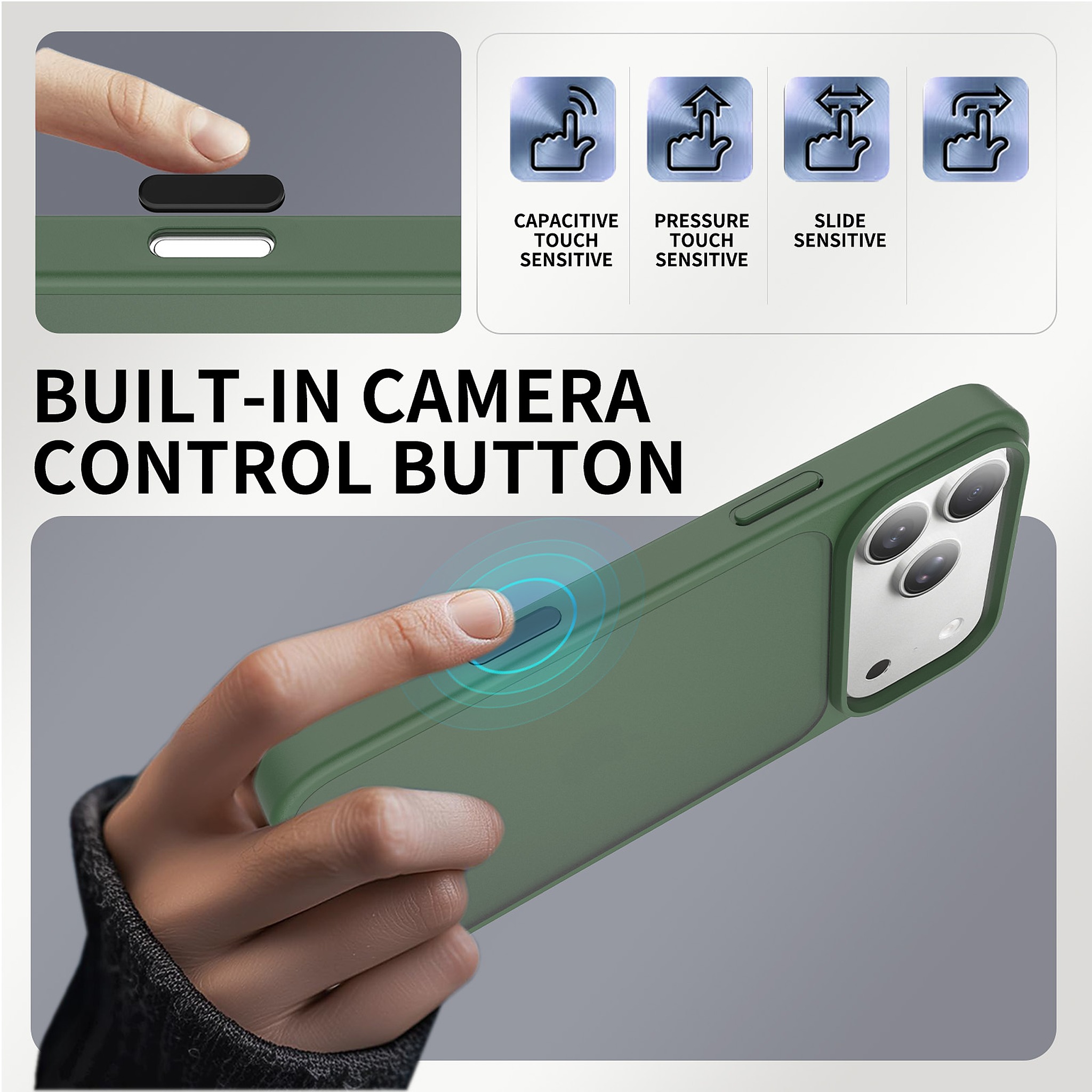 SendaFit Matte Skin-Feel Camera-Button Two-in-One Case for iPhone 18 Pro Max (Fits iPhone 17 Pro Max) detail 6
