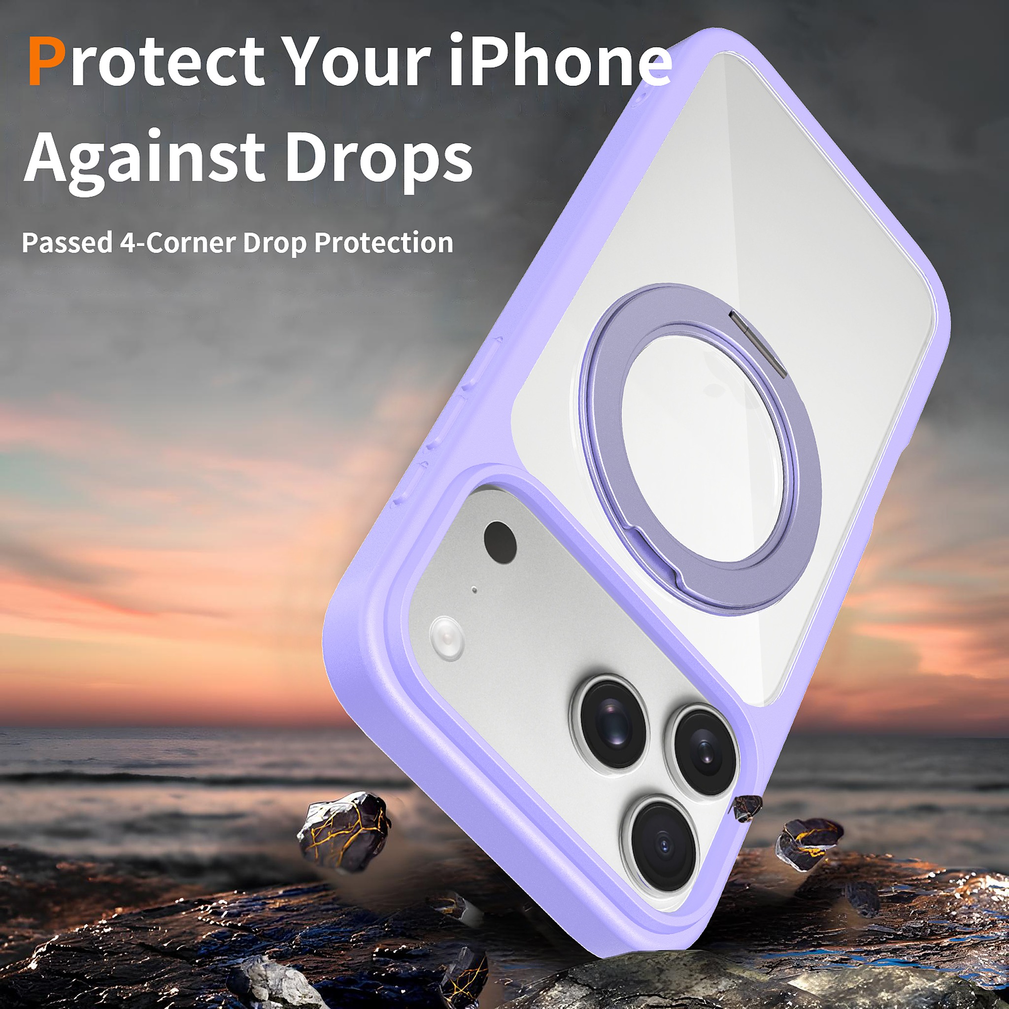 SendaFit Clear 360° Stand Case for iPhone 18 Pro Max (Fits iPhone 17 Pro Max) detail 10