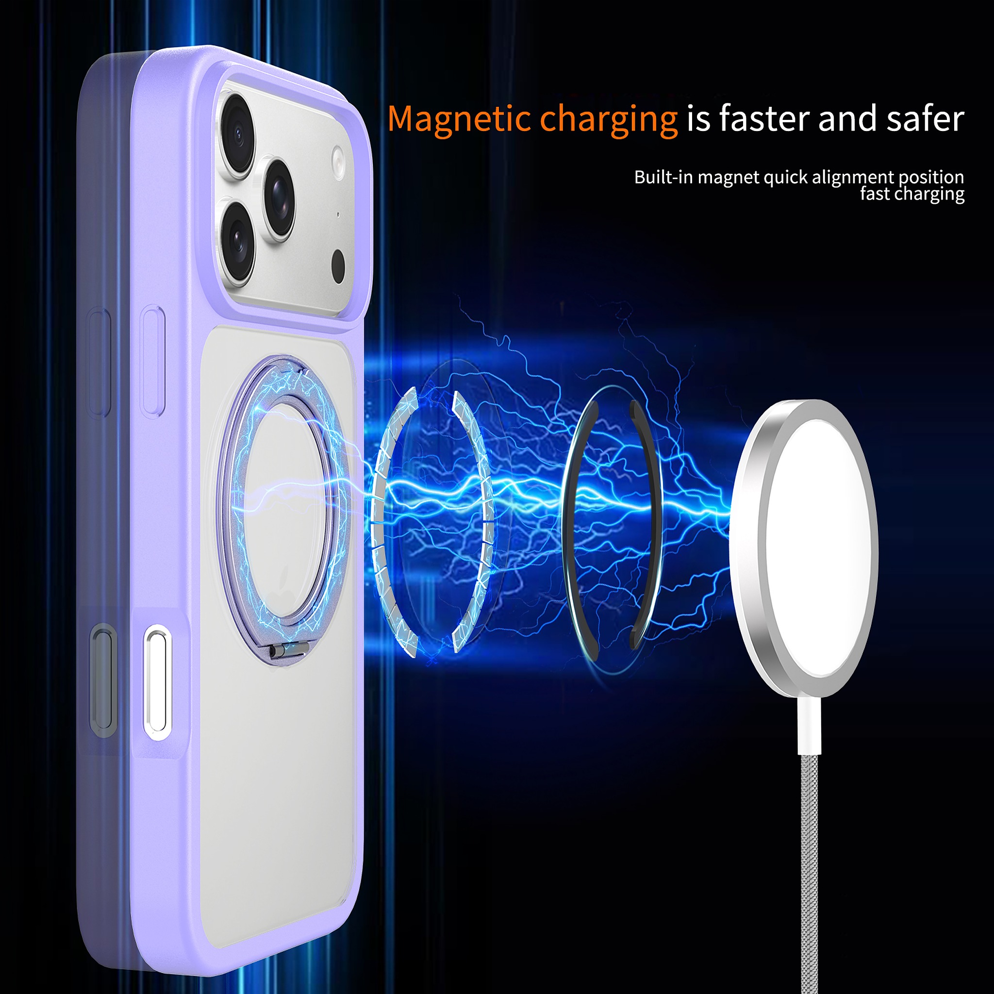 SendaFit Clear 360° Stand Case for iPhone 18 Pro Max (Fits iPhone 17 Pro Max) detail 13