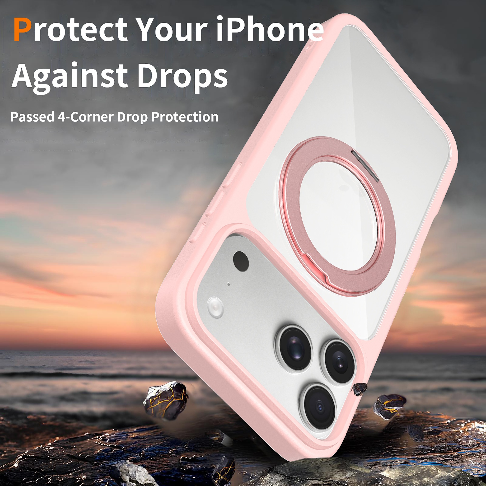 SendaFit Clear 360° Stand Case for iPhone 18 Pro Max (Fits iPhone 17 Pro Max) detail 15