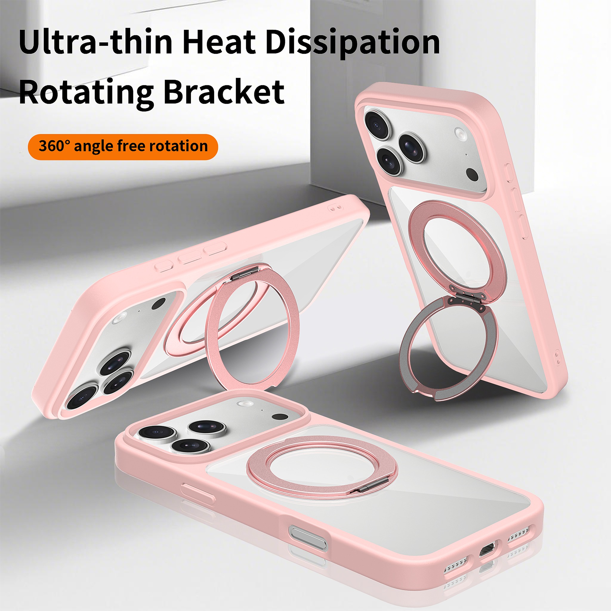 SendaFit Clear 360° Stand Case for iPhone 18 Pro Max (Fits iPhone 17 Pro Max) detail 18