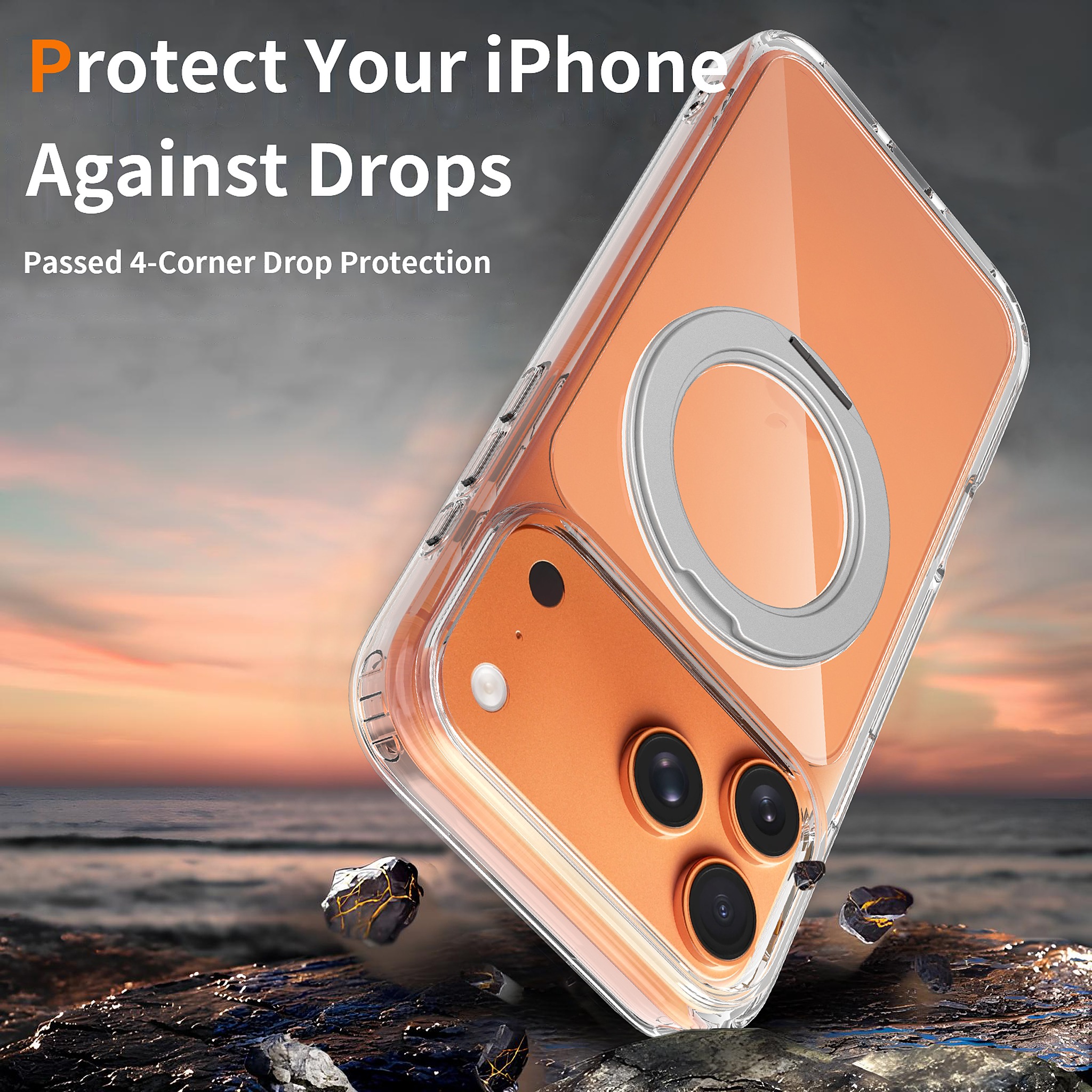 SendaFit Clear 360° Stand Case for iPhone 18 Pro Max (Fits iPhone 17 Pro Max) detail 21