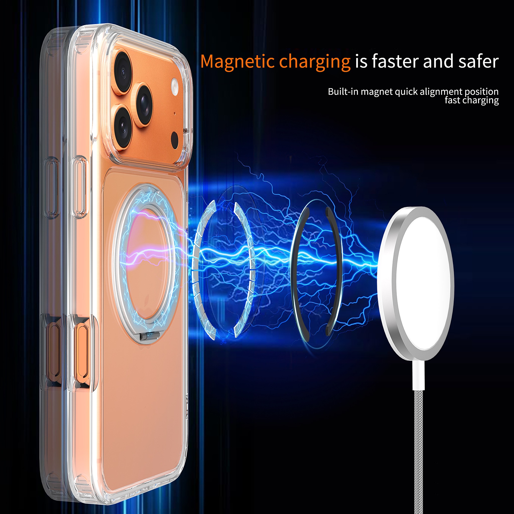 SendaFit Clear 360° Stand Case for iPhone 18 Pro Max (Fits iPhone 17 Pro Max) detail 25