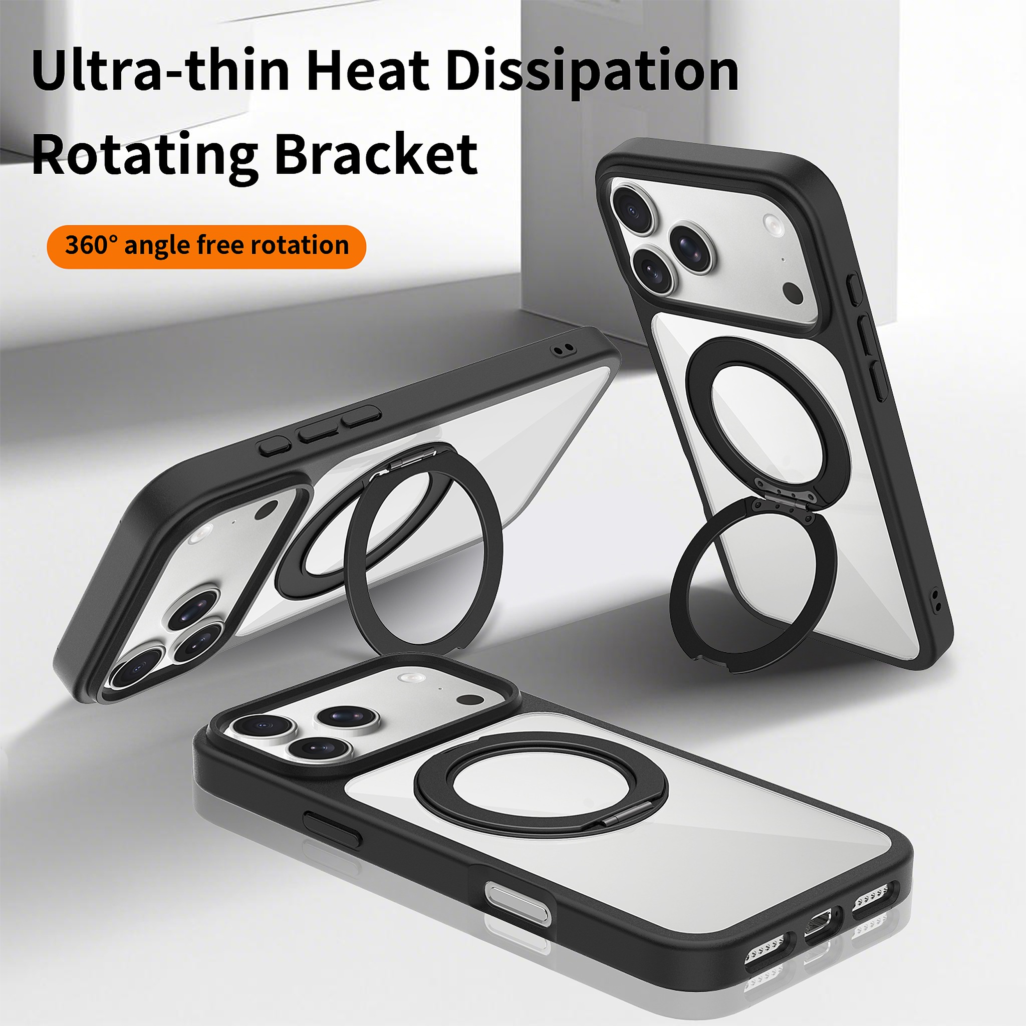 SendaFit Clear 360° Stand Case for iPhone 18 Pro Max (Fits iPhone 17 Pro Max) detail 32