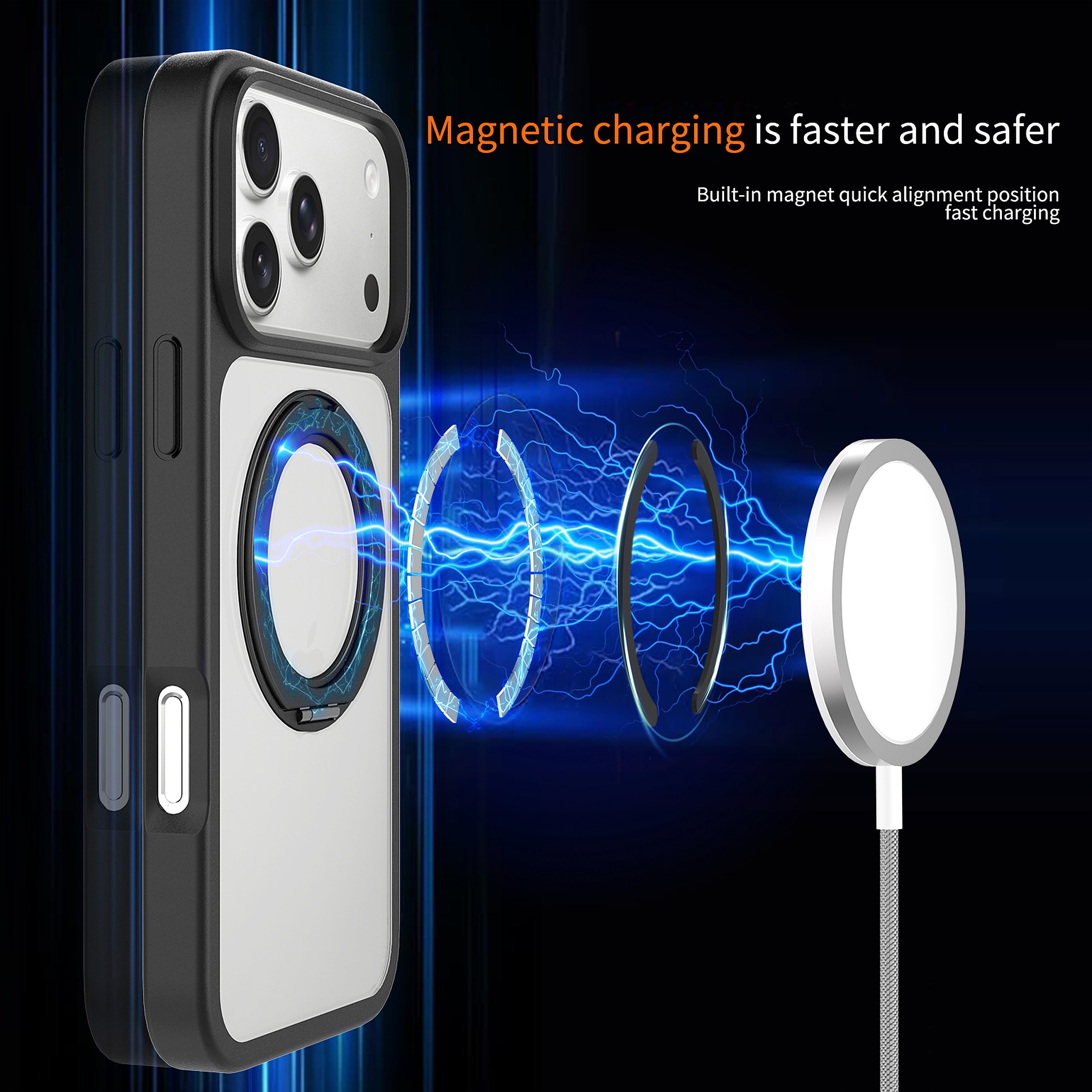 SendaFit Clear 360° Stand Case for iPhone 18 Pro Max (Fits iPhone 17 Pro Max) detail 33