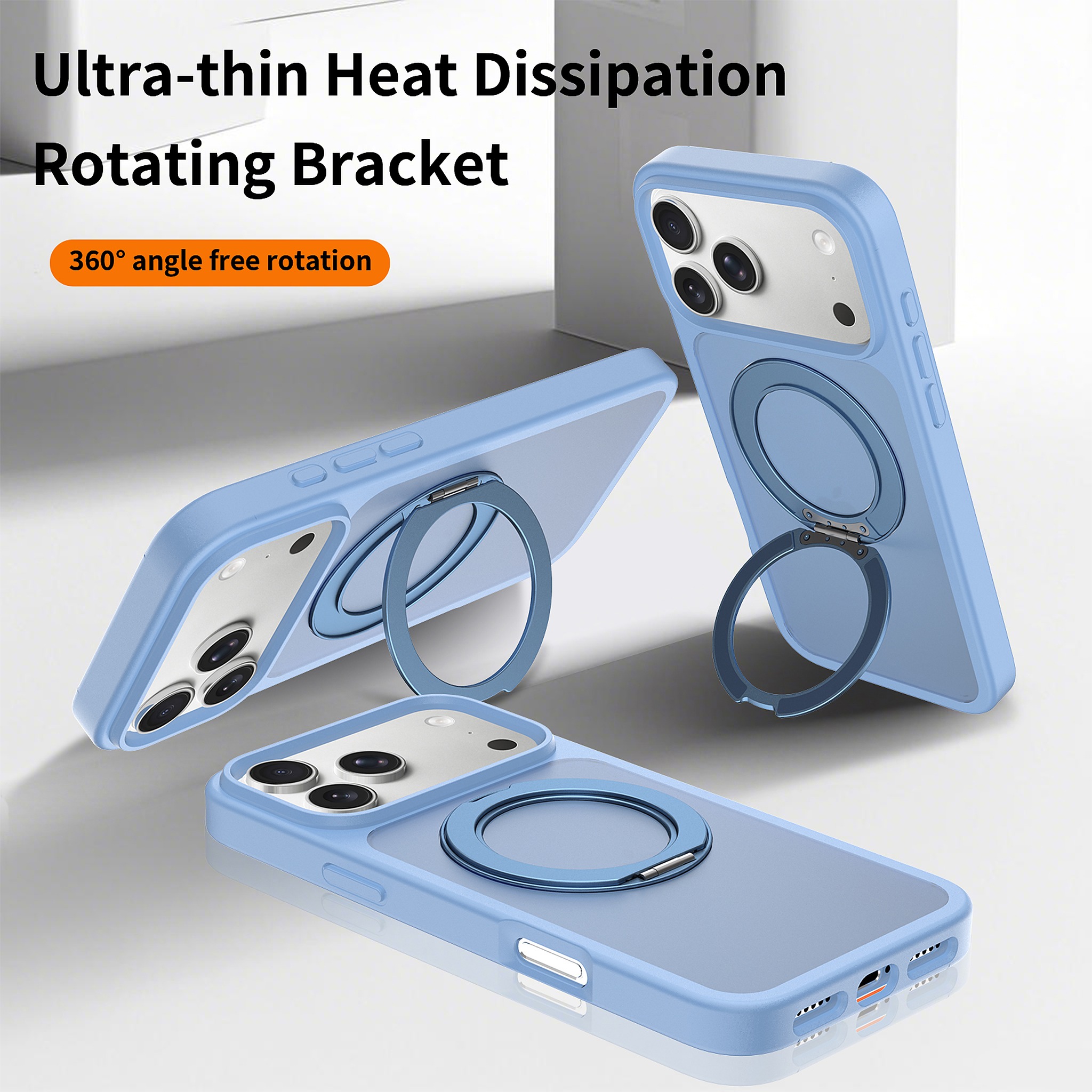 SendaFit Matte Skin-Feel 360° Stand Case for iPhone 18 Pro Max detail 11