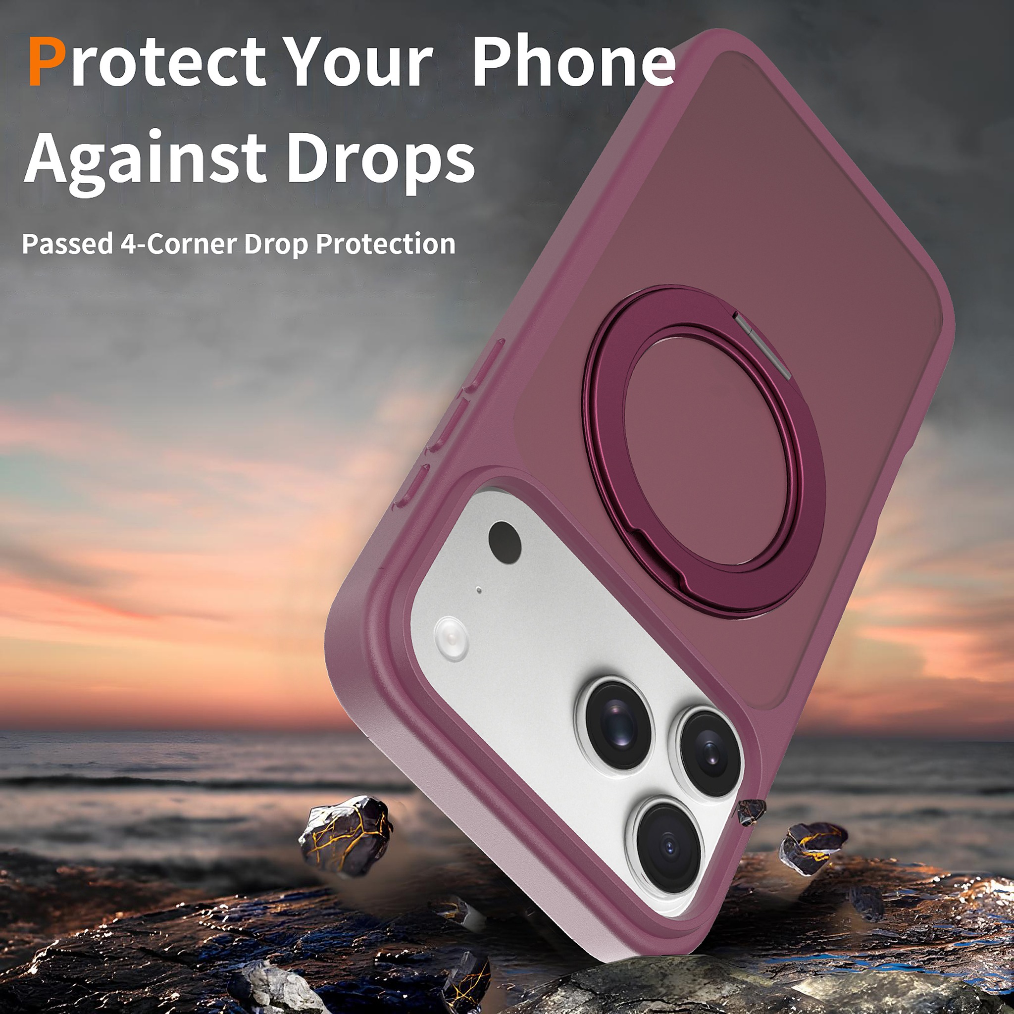 SendaFit Matte Skin-Feel 360° Stand Case for iPhone 18 Pro Max detail 14