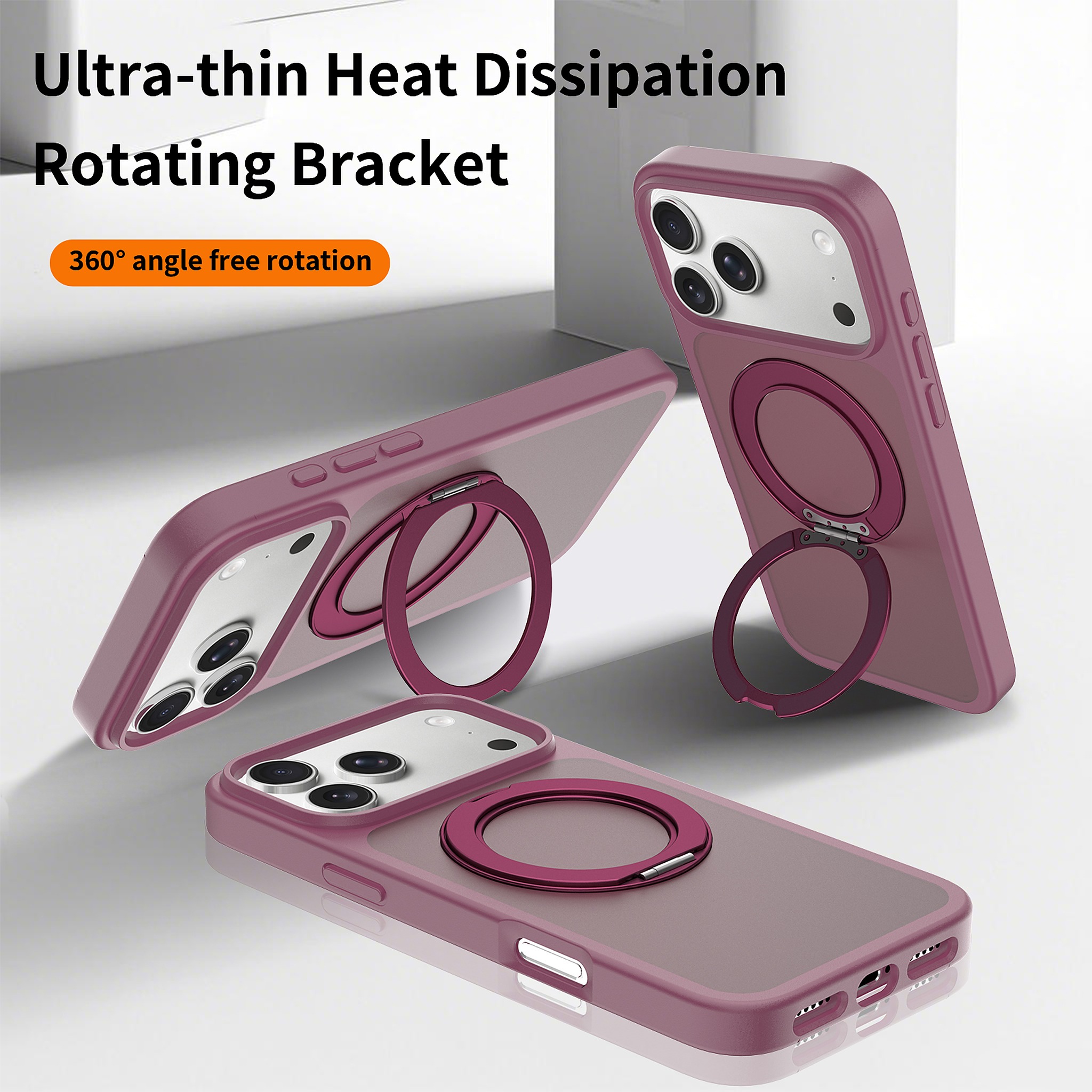SendaFit Matte Skin-Feel 360° Stand Case for iPhone 18 Pro Max detail 16