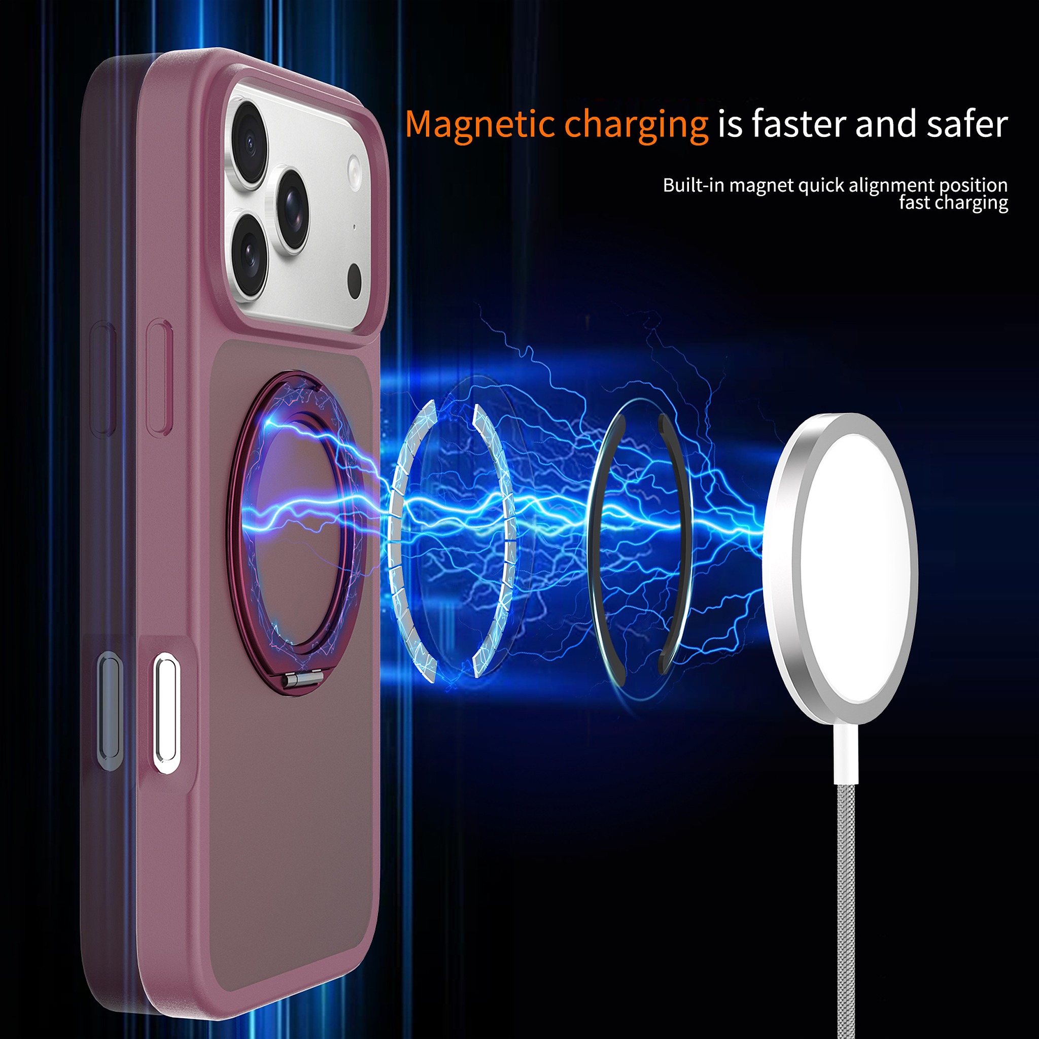 SendaFit Matte Skin-Feel 360° Stand Case for iPhone 18 Pro Max detail 17
