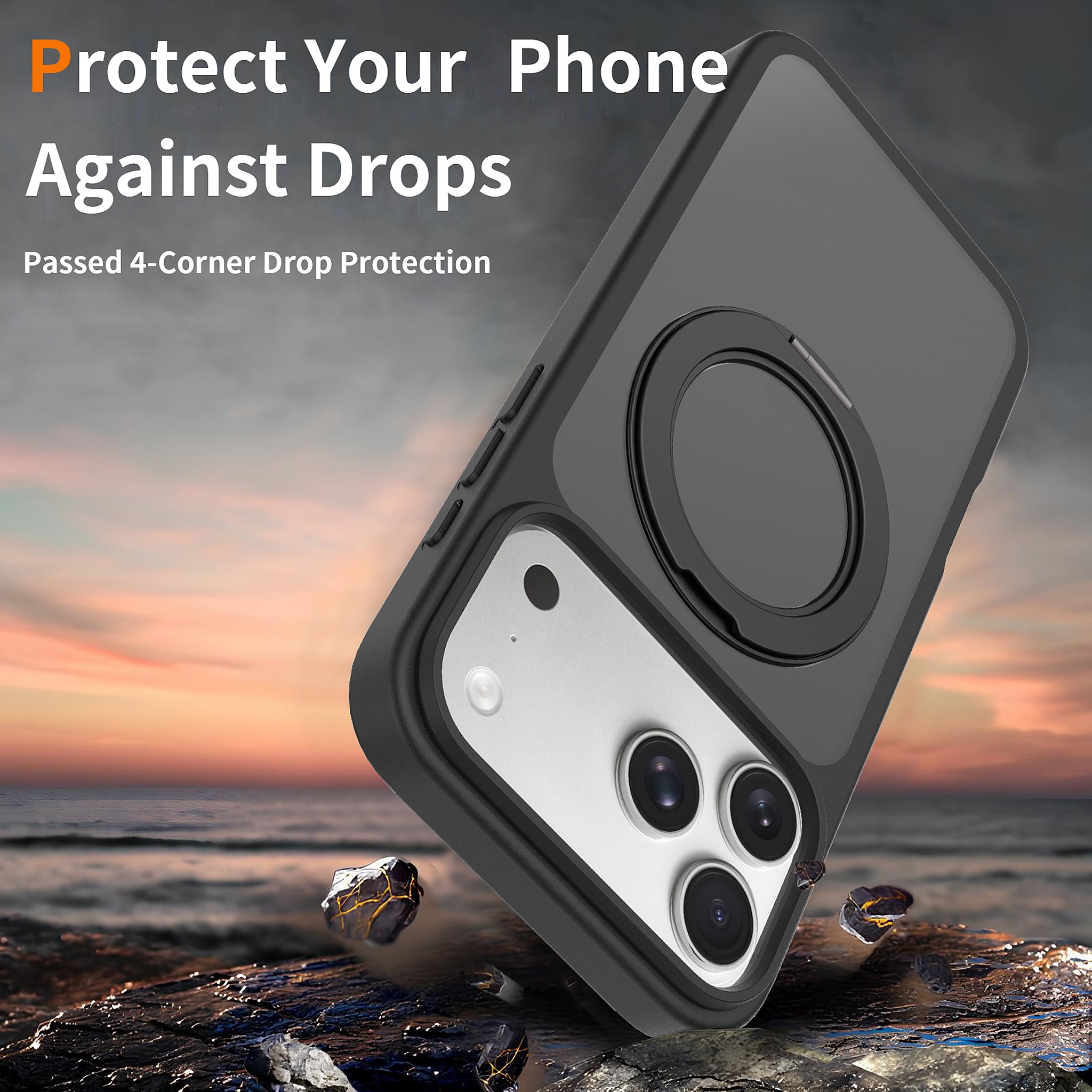 SendaFit Matte Skin-Feel 360° Stand Case for iPhone 18 Pro Max detail 6