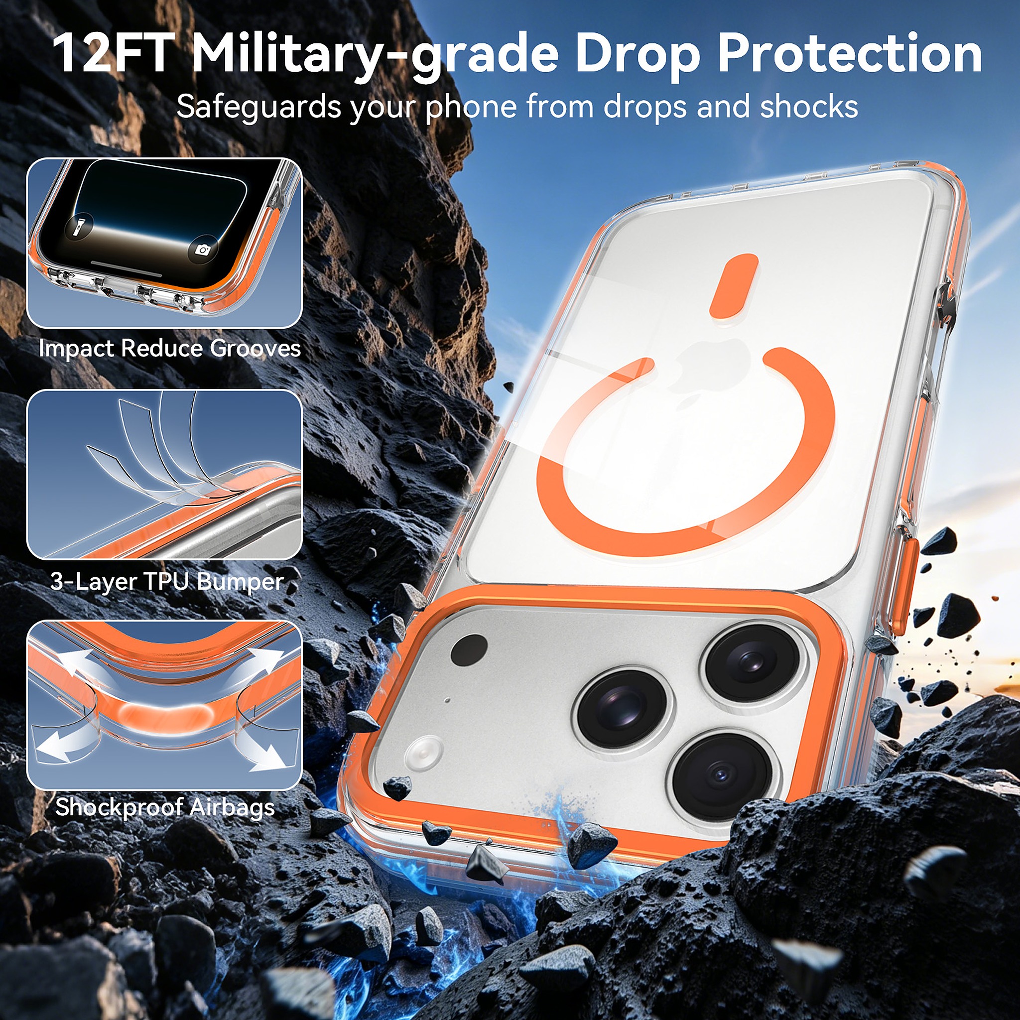 SendaFit Iridescent Two-Tone MagSafe Case for iPhone 17 Pro Max & 18 Pro Max detail 13