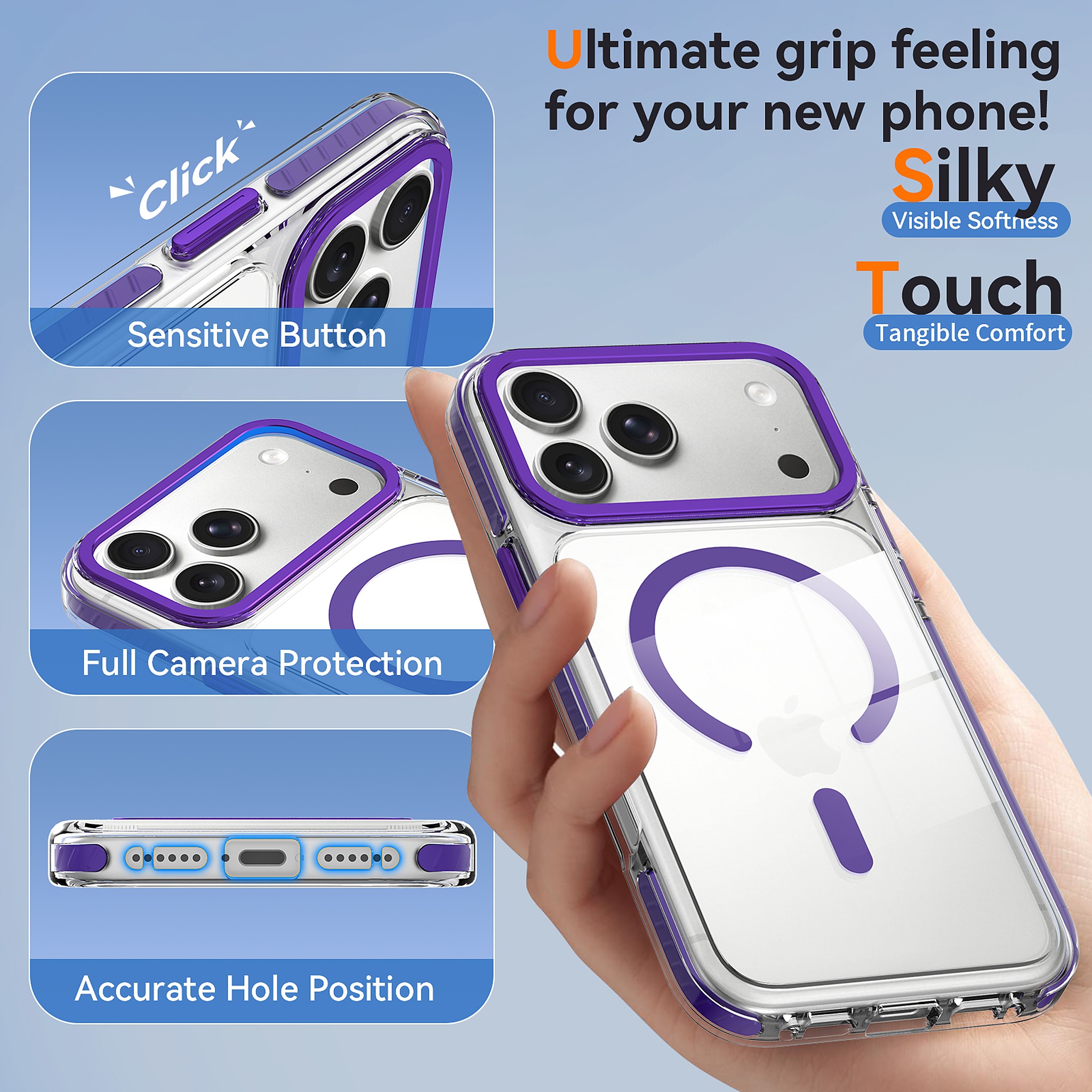 SendaFit Iridescent Two-Tone MagSafe Case for iPhone 17 Pro Max & 18 Pro Max detail 6