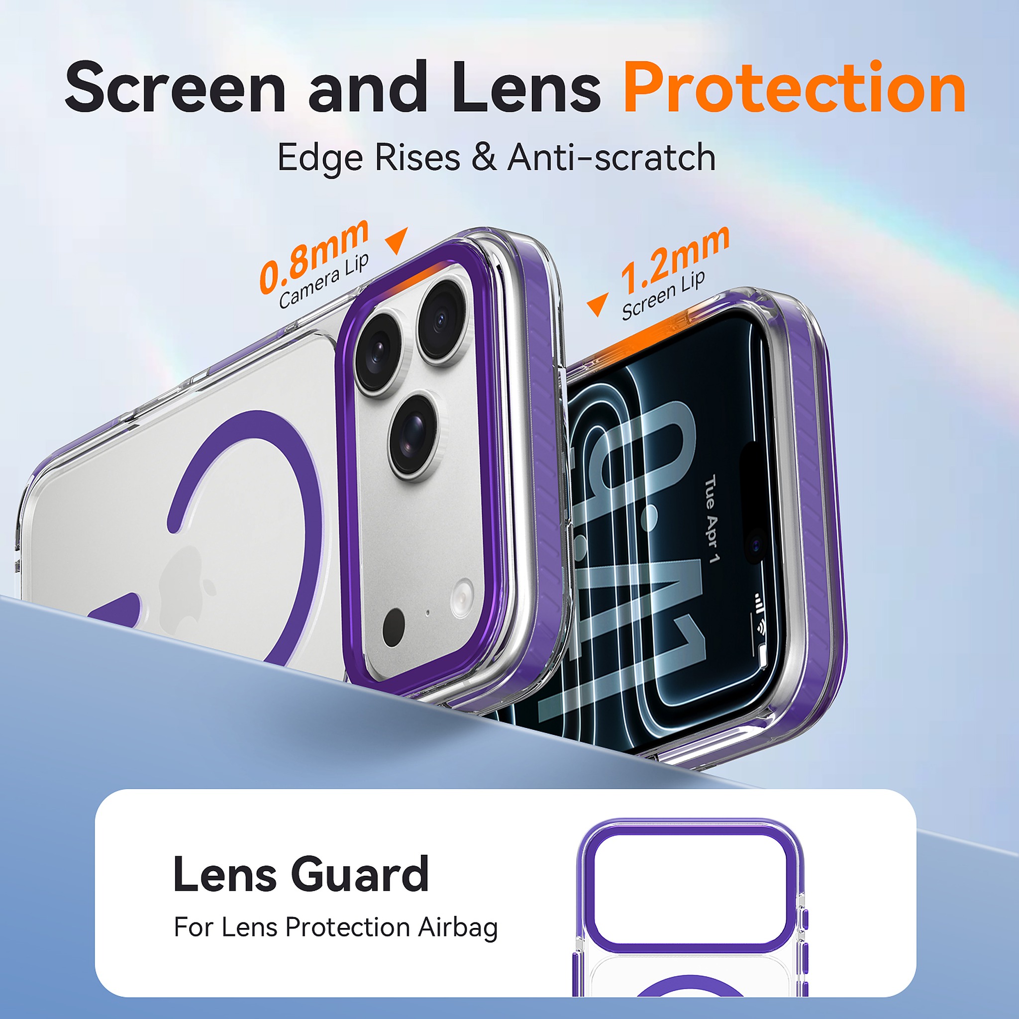 SendaFit Iridescent Two-Tone MagSafe Case for iPhone 17 Pro Max & 18 Pro Max detail 7