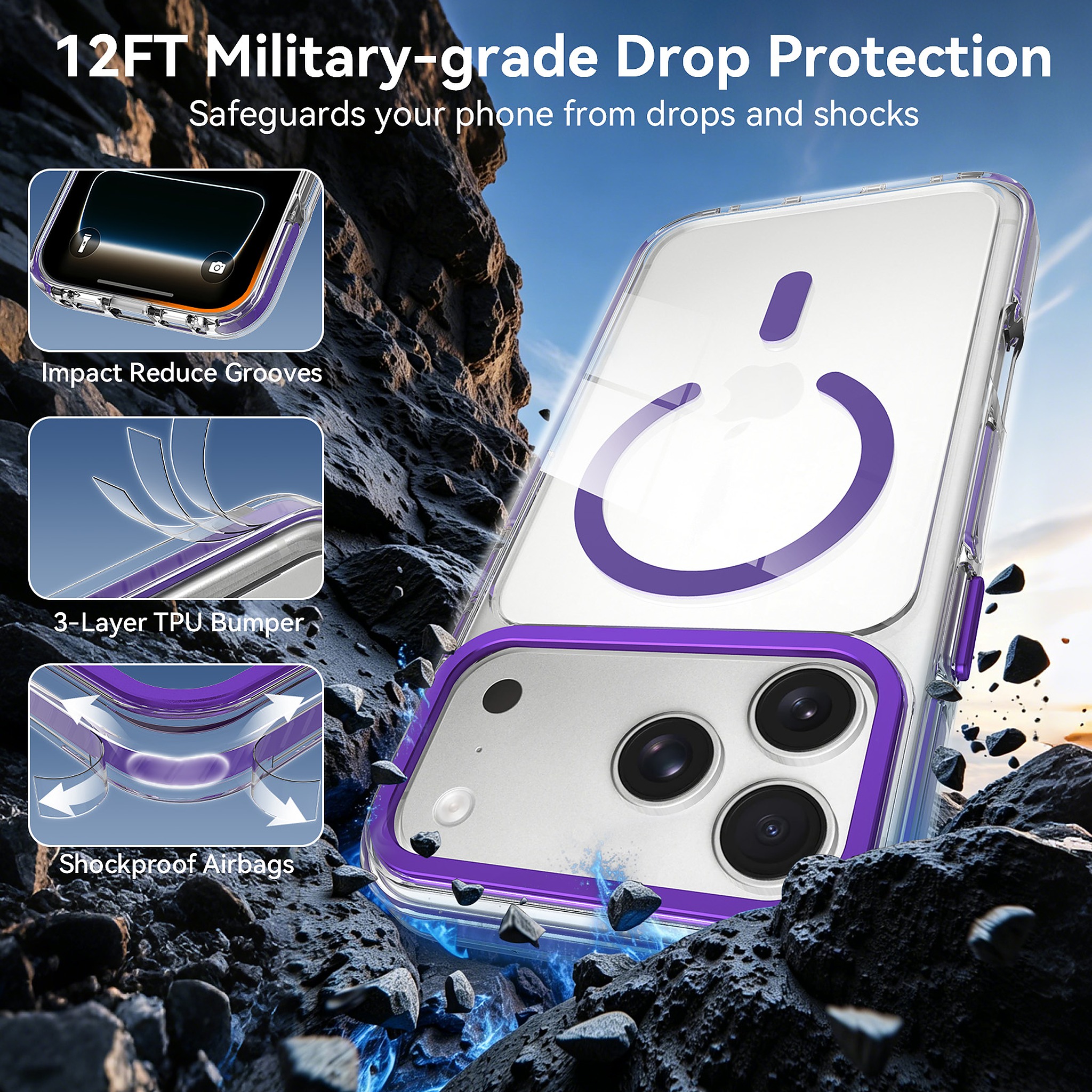 SendaFit Iridescent Two-Tone MagSafe Case for iPhone 17 Pro Max & 18 Pro Max detail 8