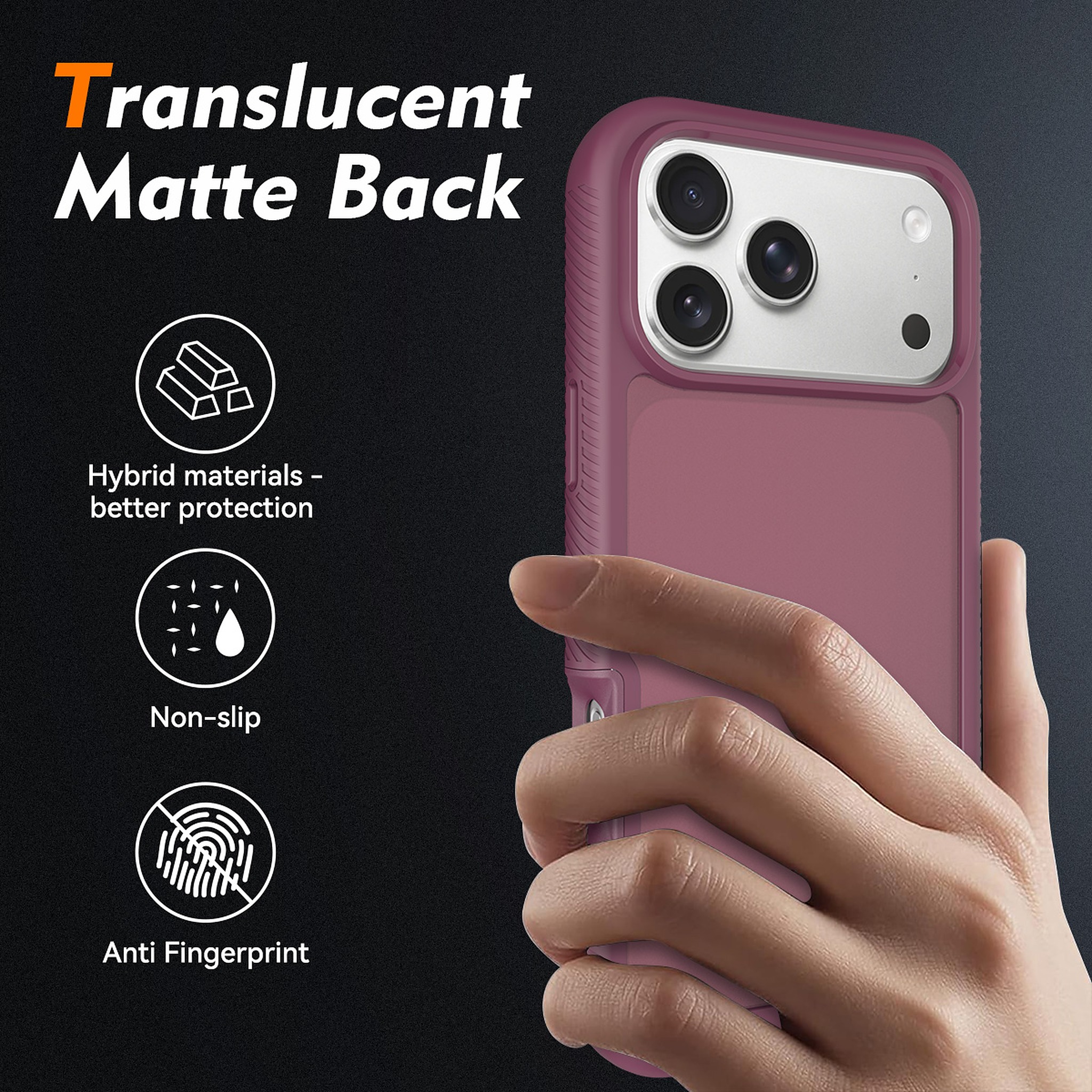 SendaFit Matte Starry Rugged Case for iPhone 18 Pro Max (Fits iPhone 17 Pro Max) detail 22