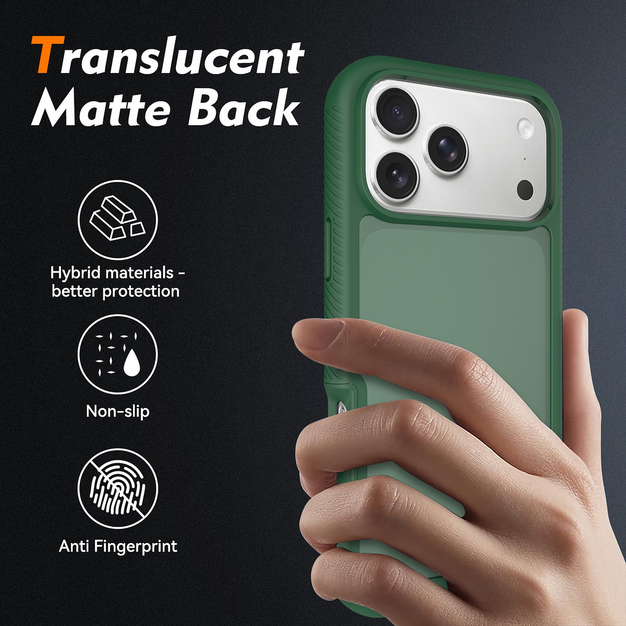SendaFit Matte Starry Rugged Case for iPhone 18 Pro Max (Fits iPhone 17 Pro Max) detail 4