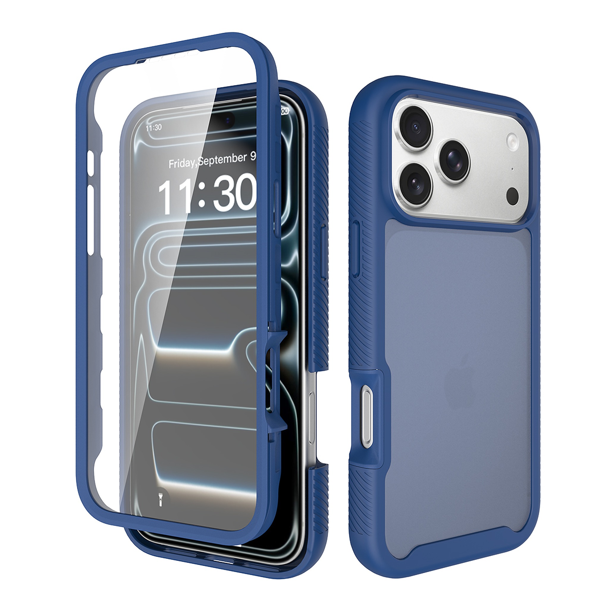 SendaFit Matte Starry Rugged Case for iPhone 18 Pro Max (Fits iPhone 17 Pro Max) (with Screen Protector) - Royal Blue