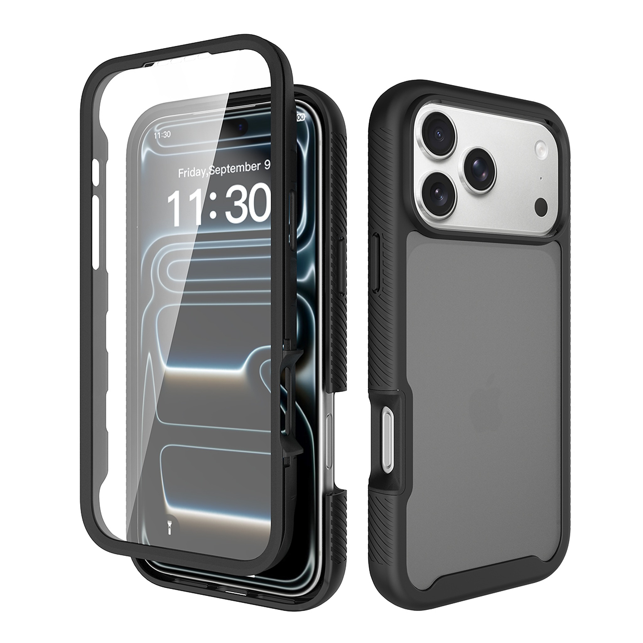 SendaFit Matte Starry Rugged Case for iPhone 18 Pro Max (Fits iPhone 17 Pro Max) (with Screen Protector) - Matte Black