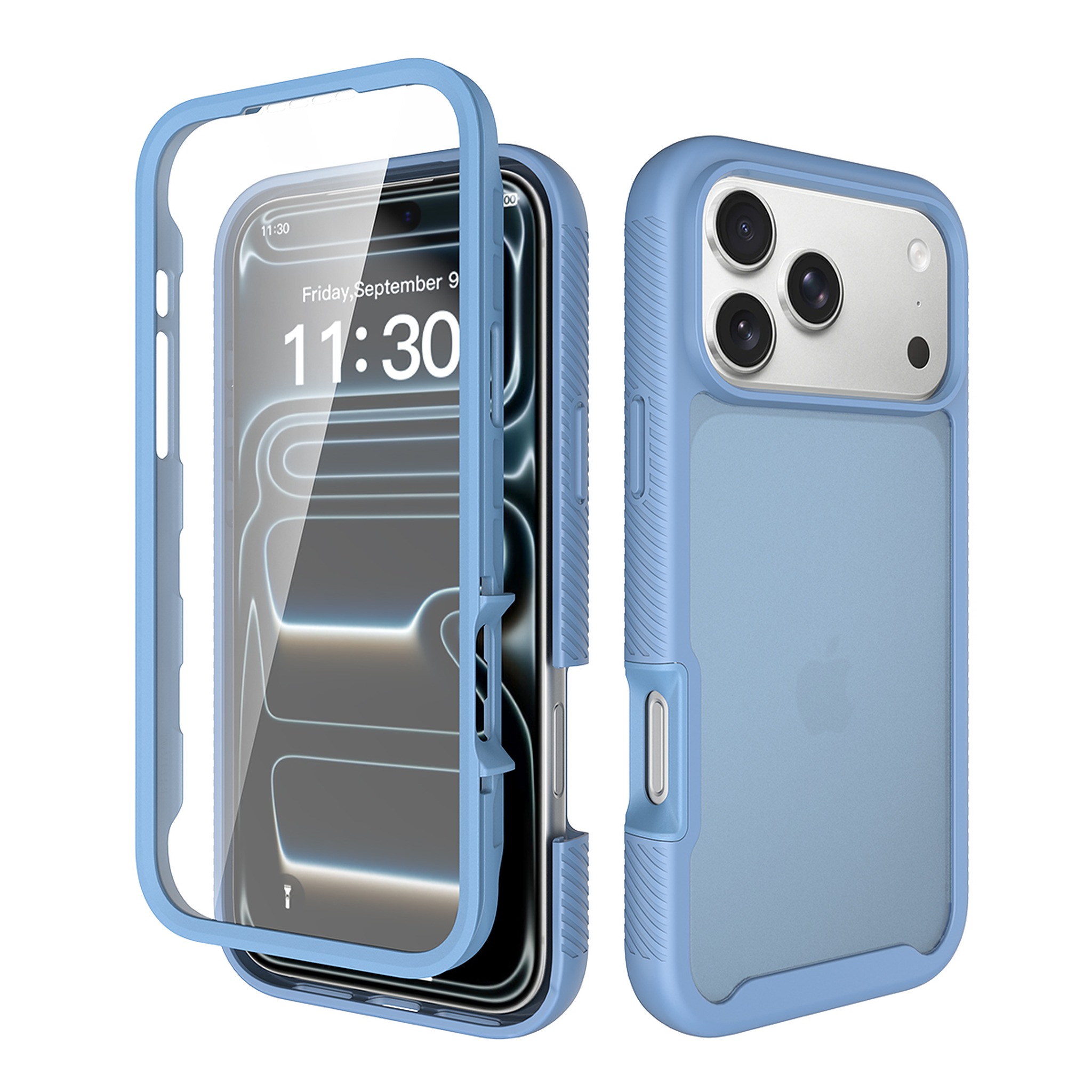 SendaFit Matte Starry Rugged Case for iPhone 18 Pro Max (Fits iPhone 17 Pro Max) (with Screen Protector) - Sierra Blue