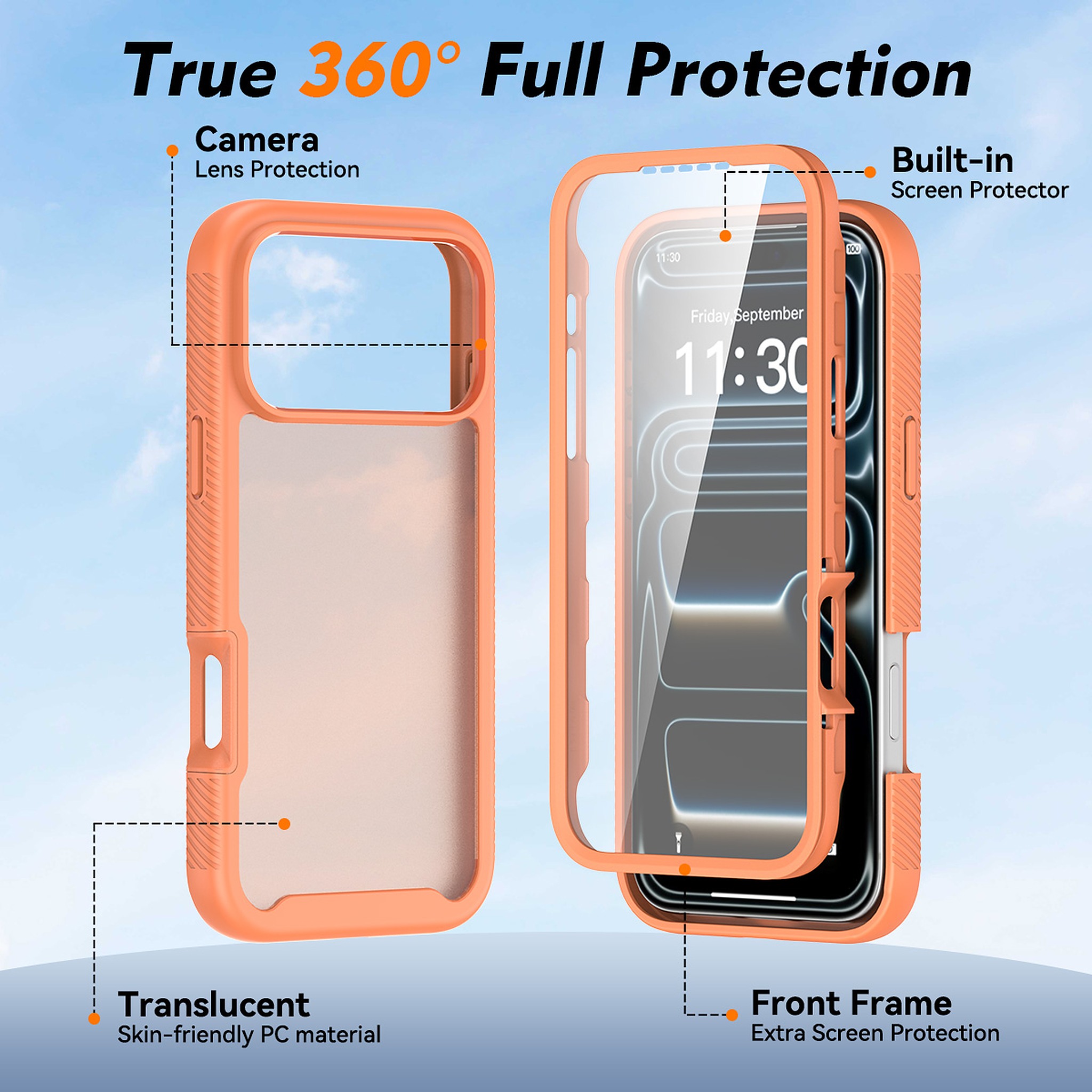SendaFit Matte Starry Rugged Case for iPhone 18 Pro Max (Fits iPhone 17 Pro Max) (with Screen Protector) detail 4