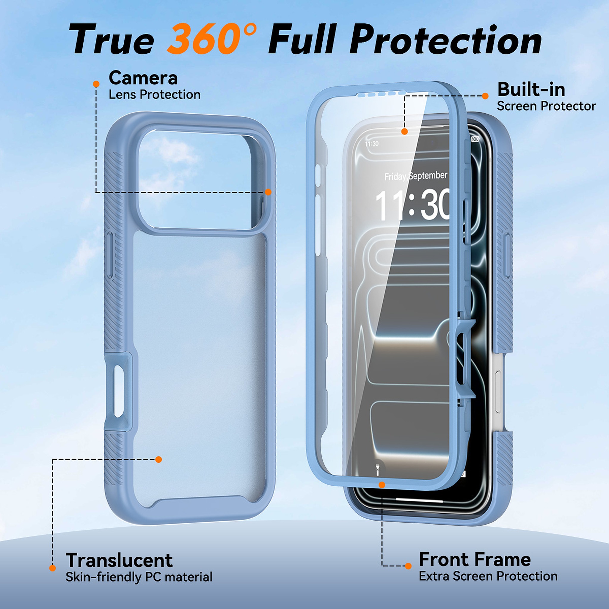SendaFit Matte Starry Rugged Case for iPhone 18 Pro Max (Fits iPhone 17 Pro Max) (with Screen Protector) detail 7