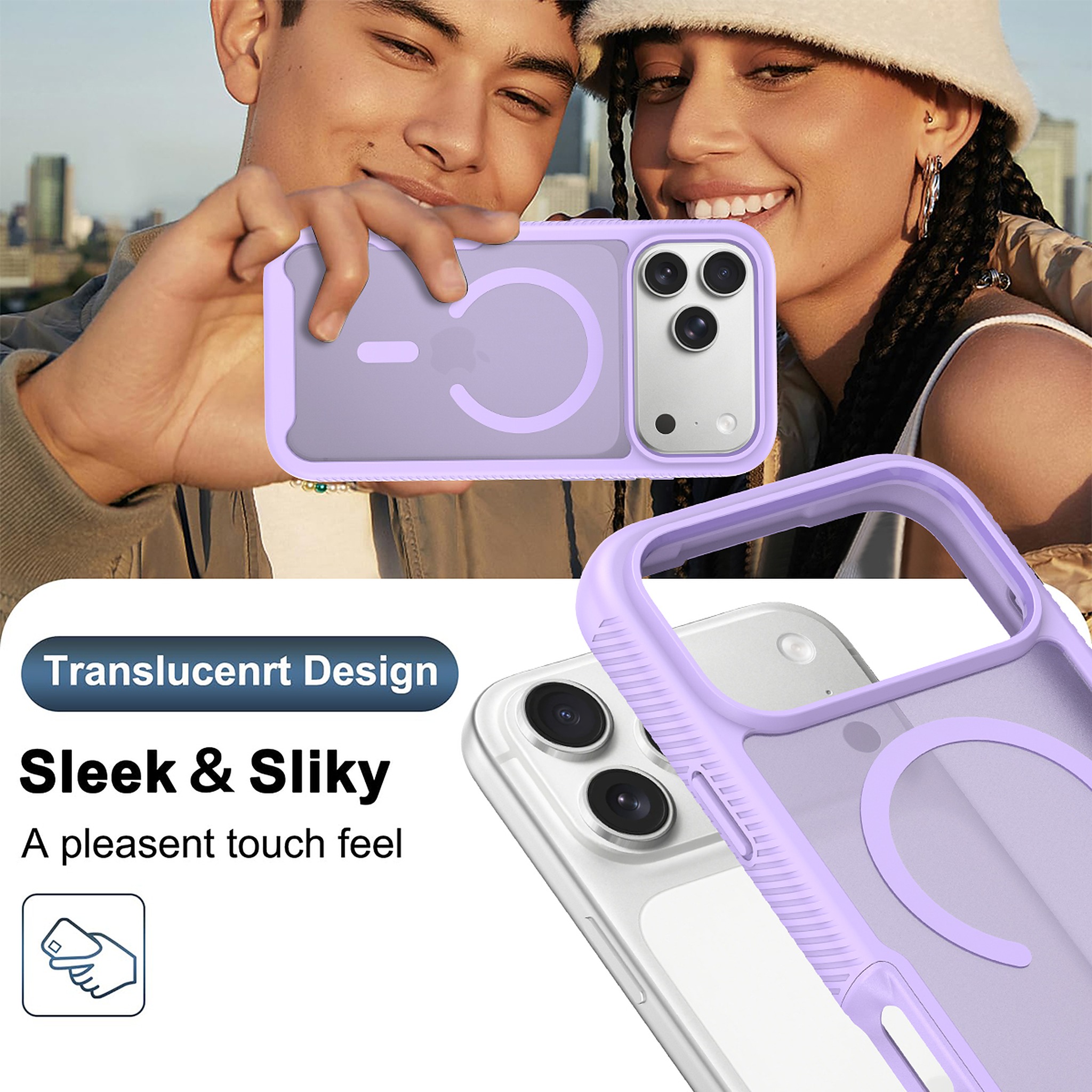 SendaFit Matte Starry Rugged MagSafe Case for iPhone 18 Pro Max (Fits iPhone 17 Pro Max) (with Screen Protector) detail 12