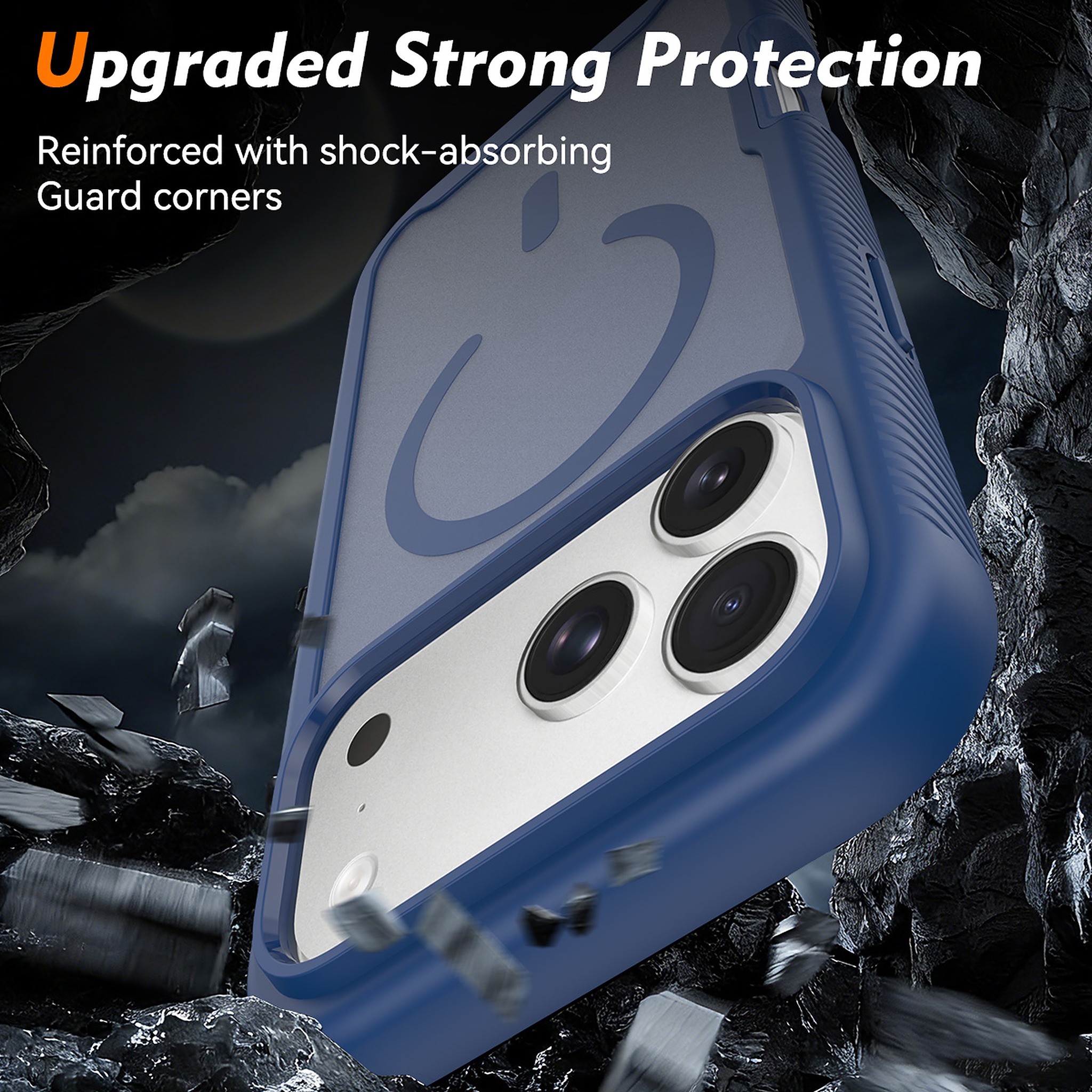 SendaFit Matte Starry Rugged MagSafe Case for iPhone 18 Pro Max (Fits iPhone 17 Pro Max) (with Screen Protector) detail 2