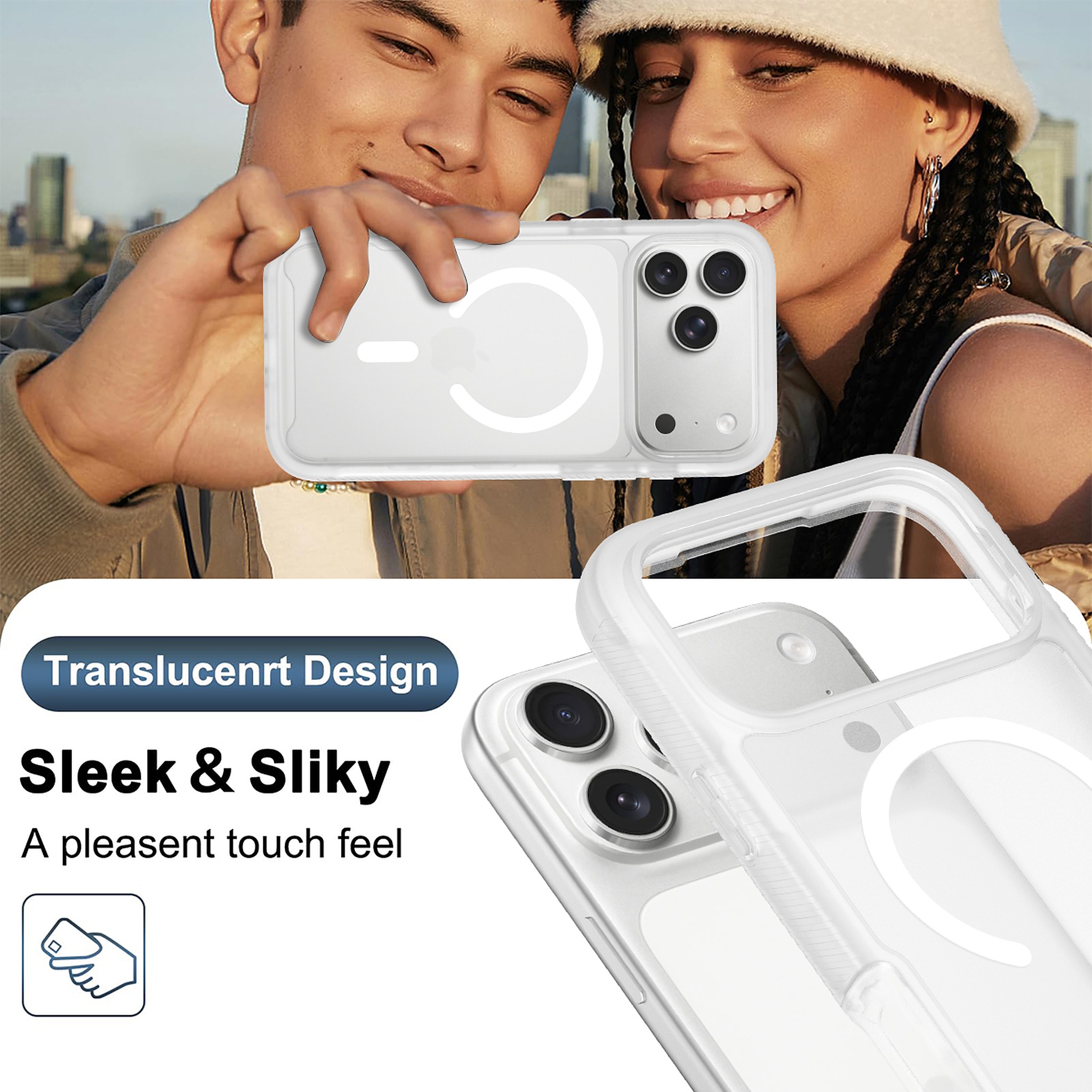 SendaFit Matte Starry Rugged MagSafe Case for iPhone 18 Pro Max (Fits iPhone 17 Pro Max) (with Screen Protector) detail 21