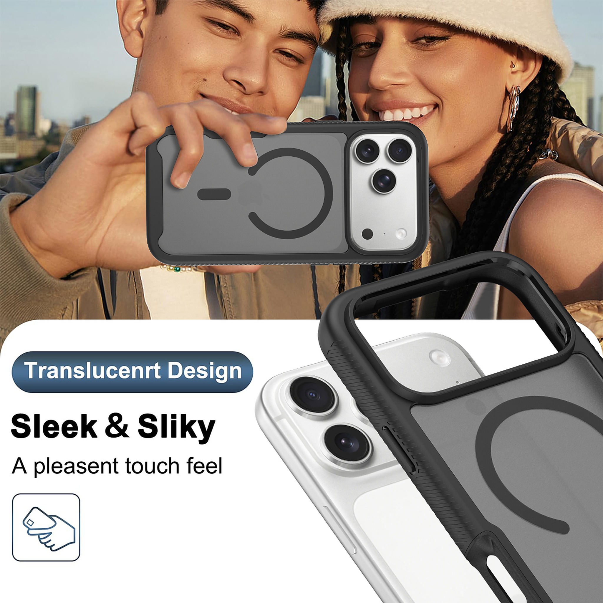 SendaFit Matte Starry Rugged MagSafe Case for iPhone 18 Pro Max (Fits iPhone 17 Pro Max) (with Screen Protector) detail 32