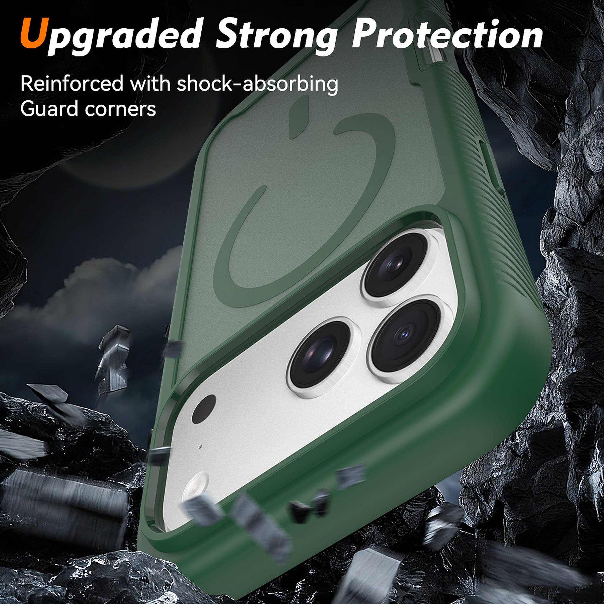 SendaFit Matte Starry Rugged MagSafe Case for iPhone 18 Pro Max (Fits iPhone 17 Pro Max) (with Screen Protector) detail 6