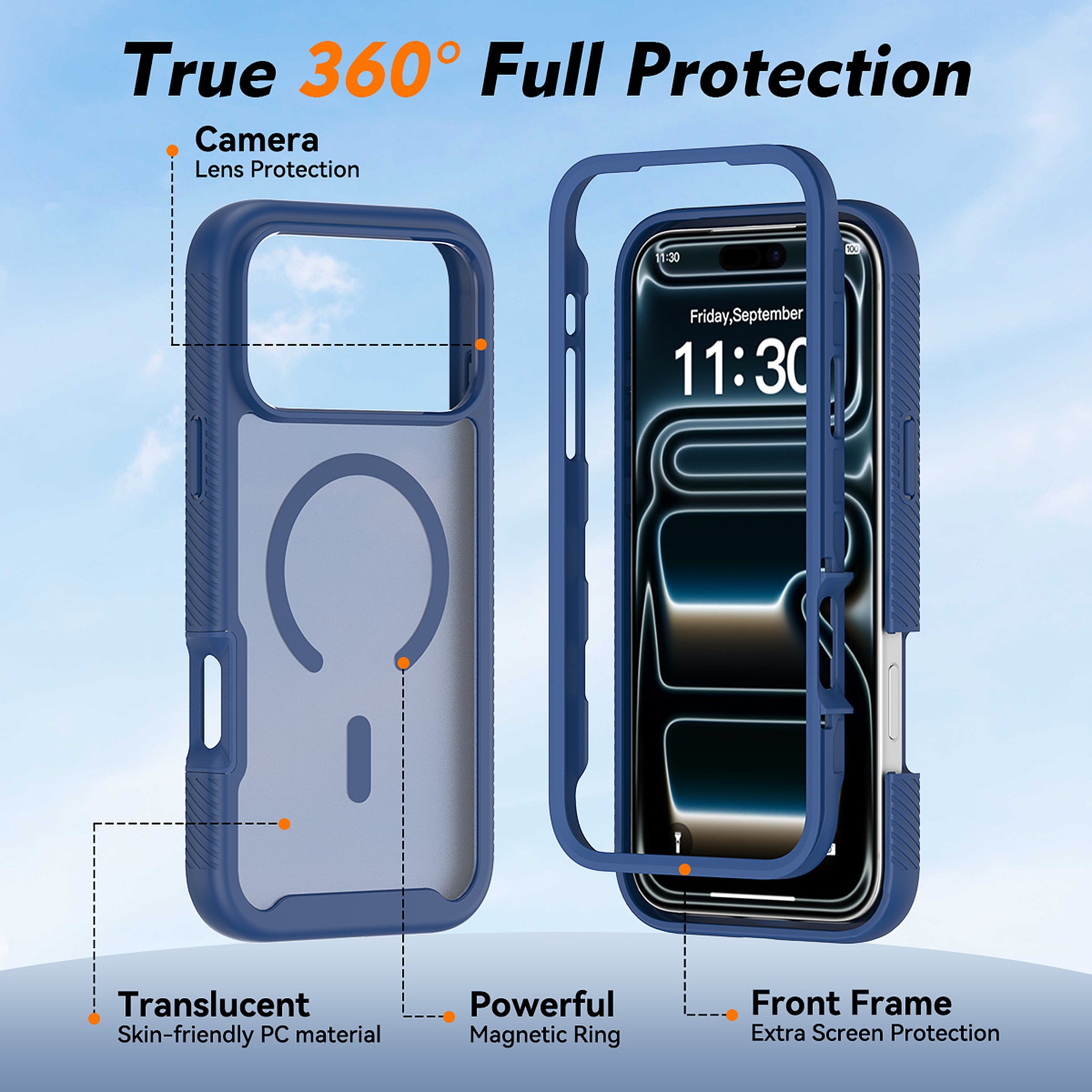 SendaFit Matte Starry Rugged MagSafe Case for iPhone 18 Pro Max (Fits iPhone 17 Pro Max) detail 1