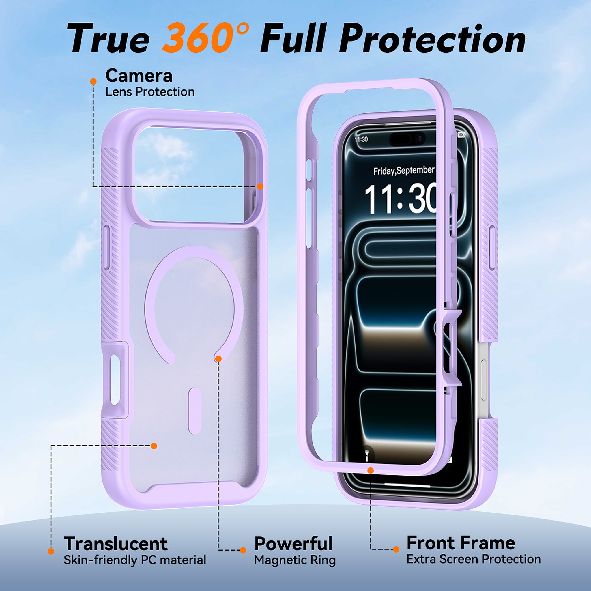 SendaFit Matte Starry Rugged MagSafe Case for iPhone 18 Pro Max (Fits iPhone 17 Pro Max) detail 3