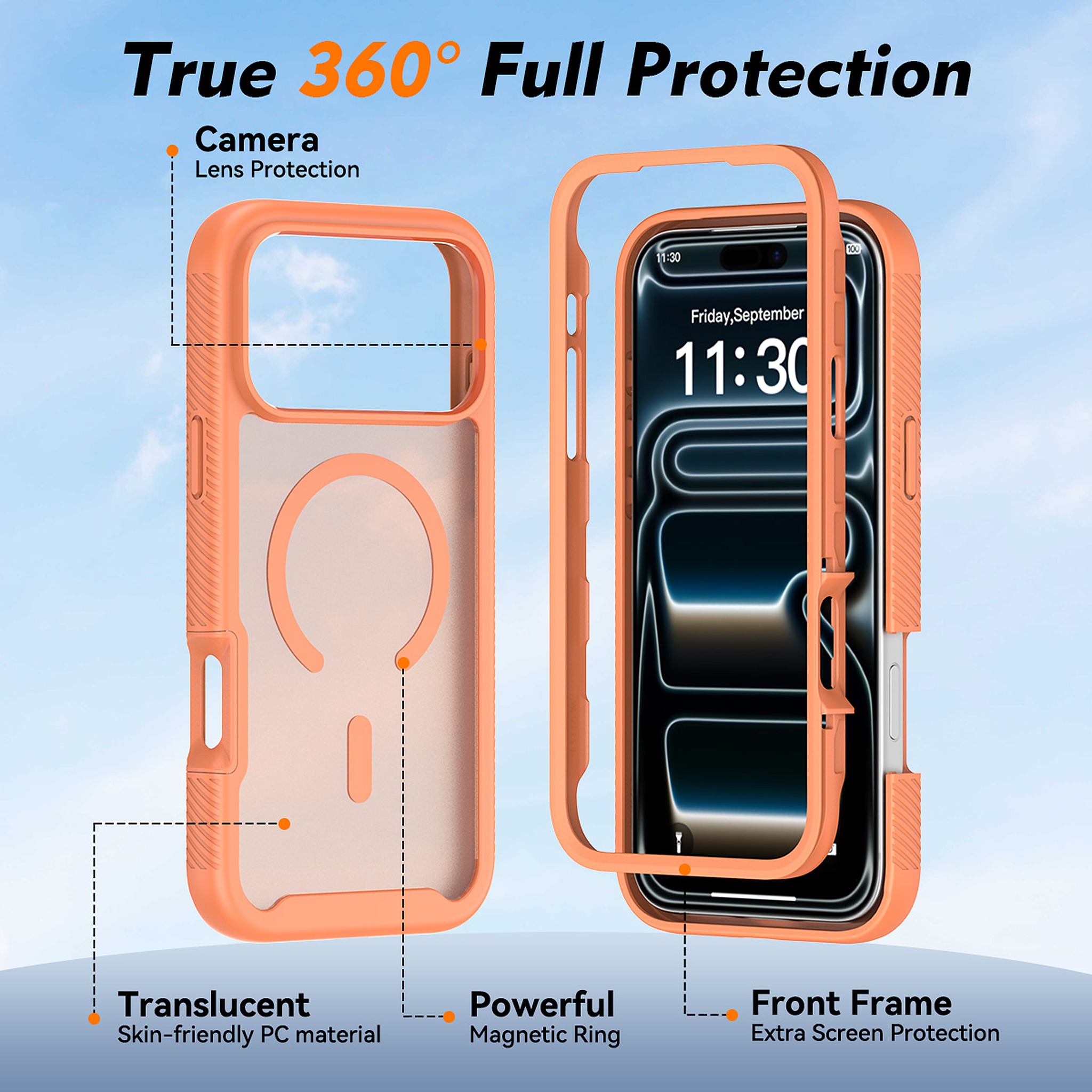SendaFit Matte Starry Rugged MagSafe Case for iPhone 18 Pro Max (Fits iPhone 17 Pro Max) detail 4