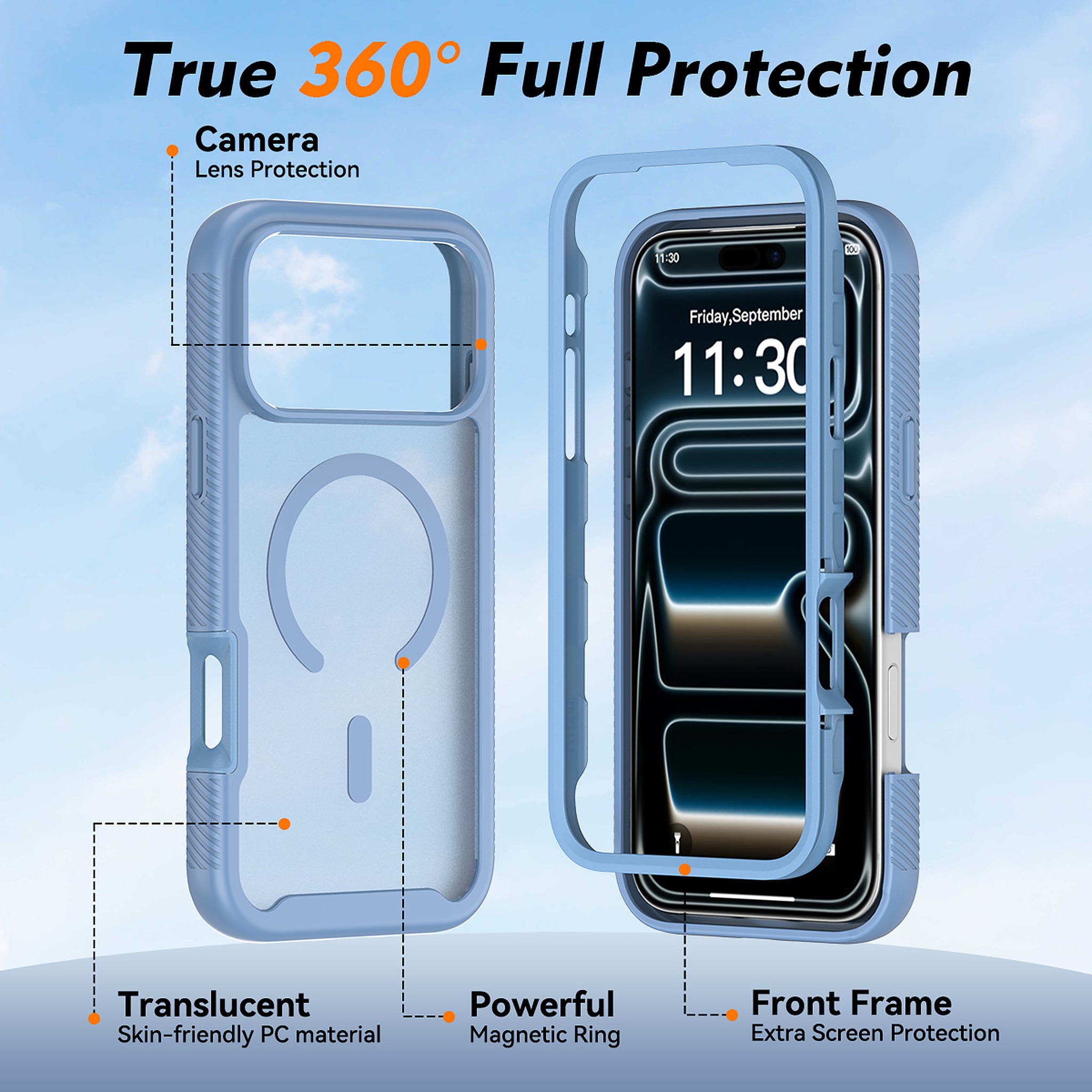 SendaFit Matte Starry Rugged MagSafe Case for iPhone 18 Pro Max (Fits iPhone 17 Pro Max) detail 9