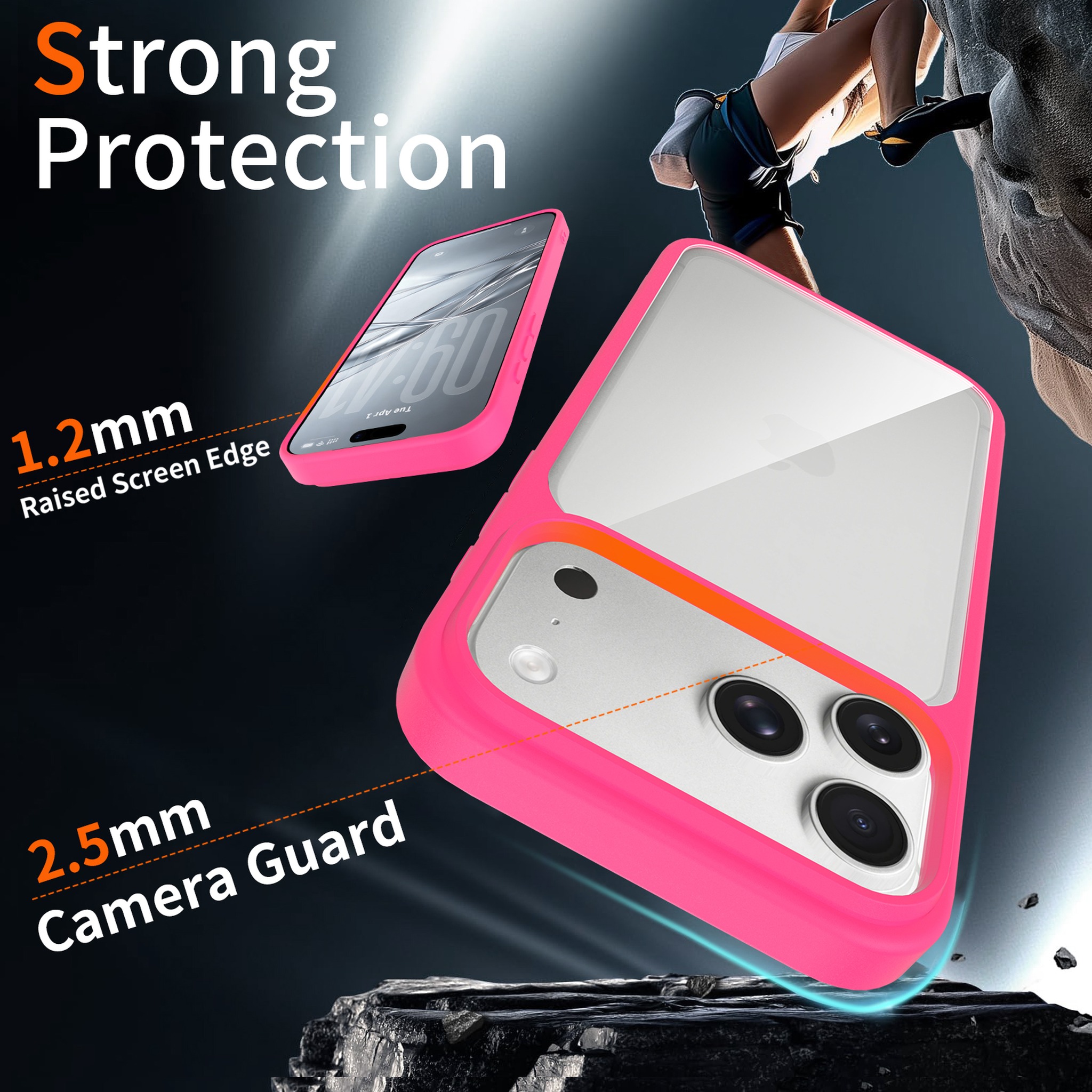 SendaFit Clear Two-in-One Camera-Button MagSafe Case for iPhone 17 Pro Max & 18 Pro Max detail 7