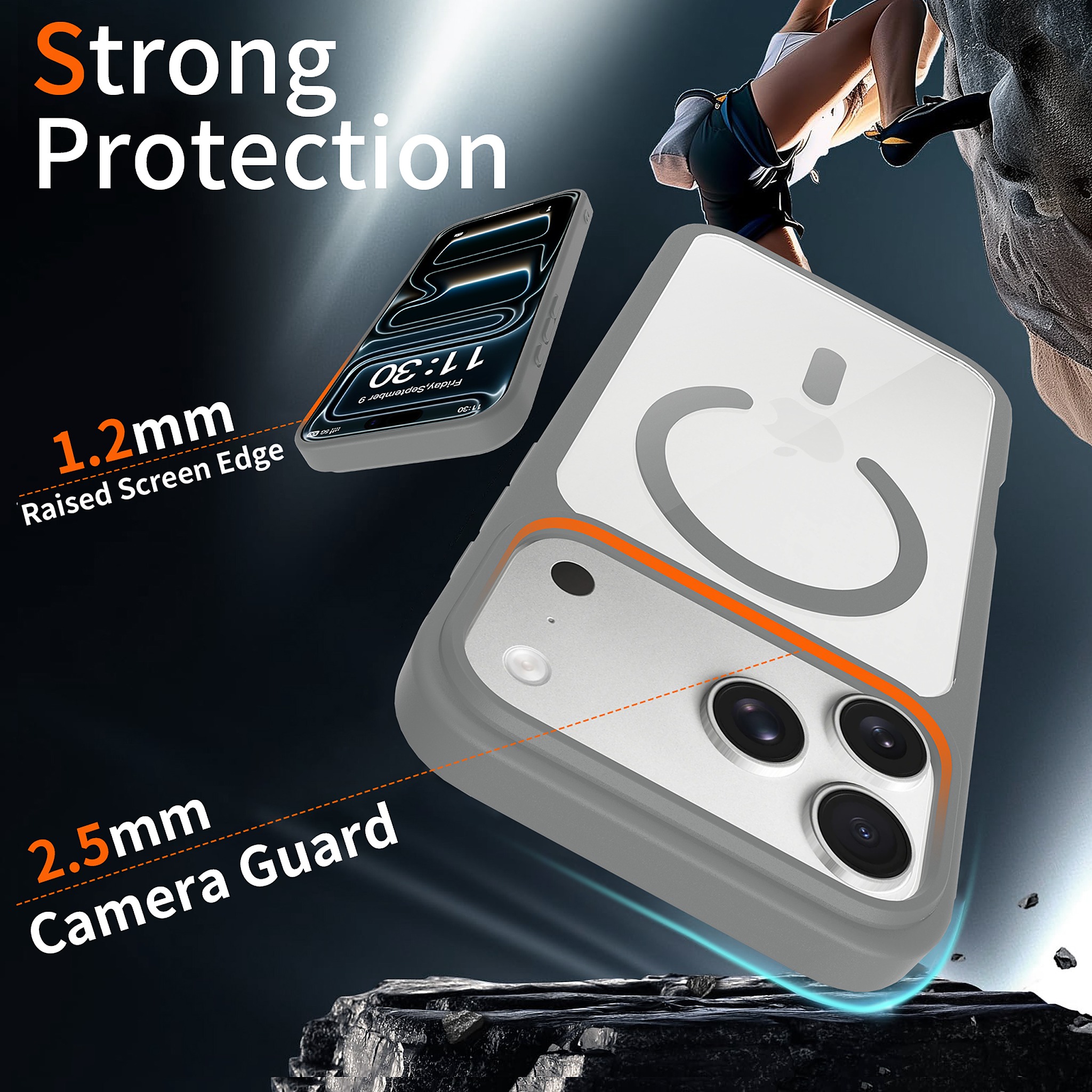 SendaFit Clear Two-in-One MagSafe Case for iPhone 17 Pro Max & 18 Pro Max detail 13