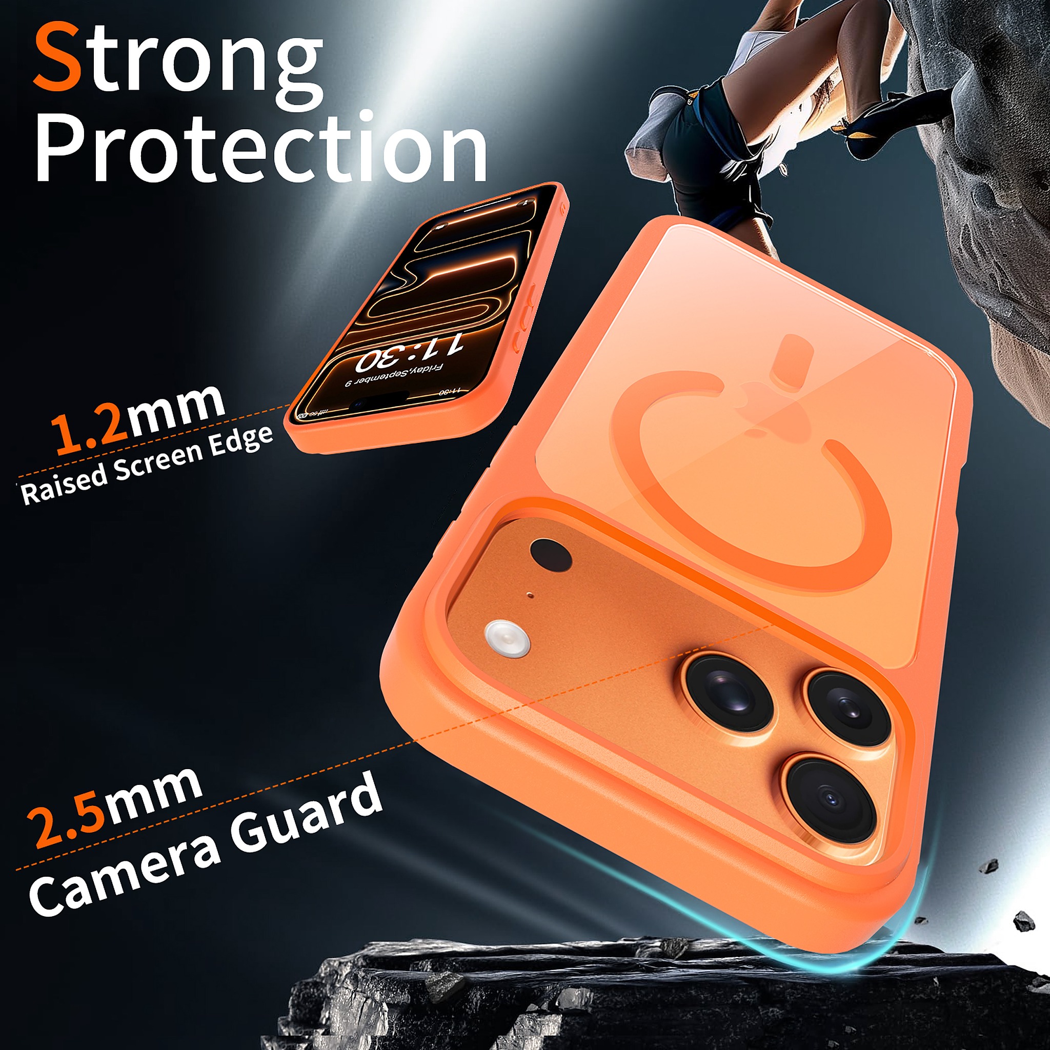 SendaFit Clear Two-in-One MagSafe Case for iPhone 17 Pro Max & 18 Pro Max detail 15