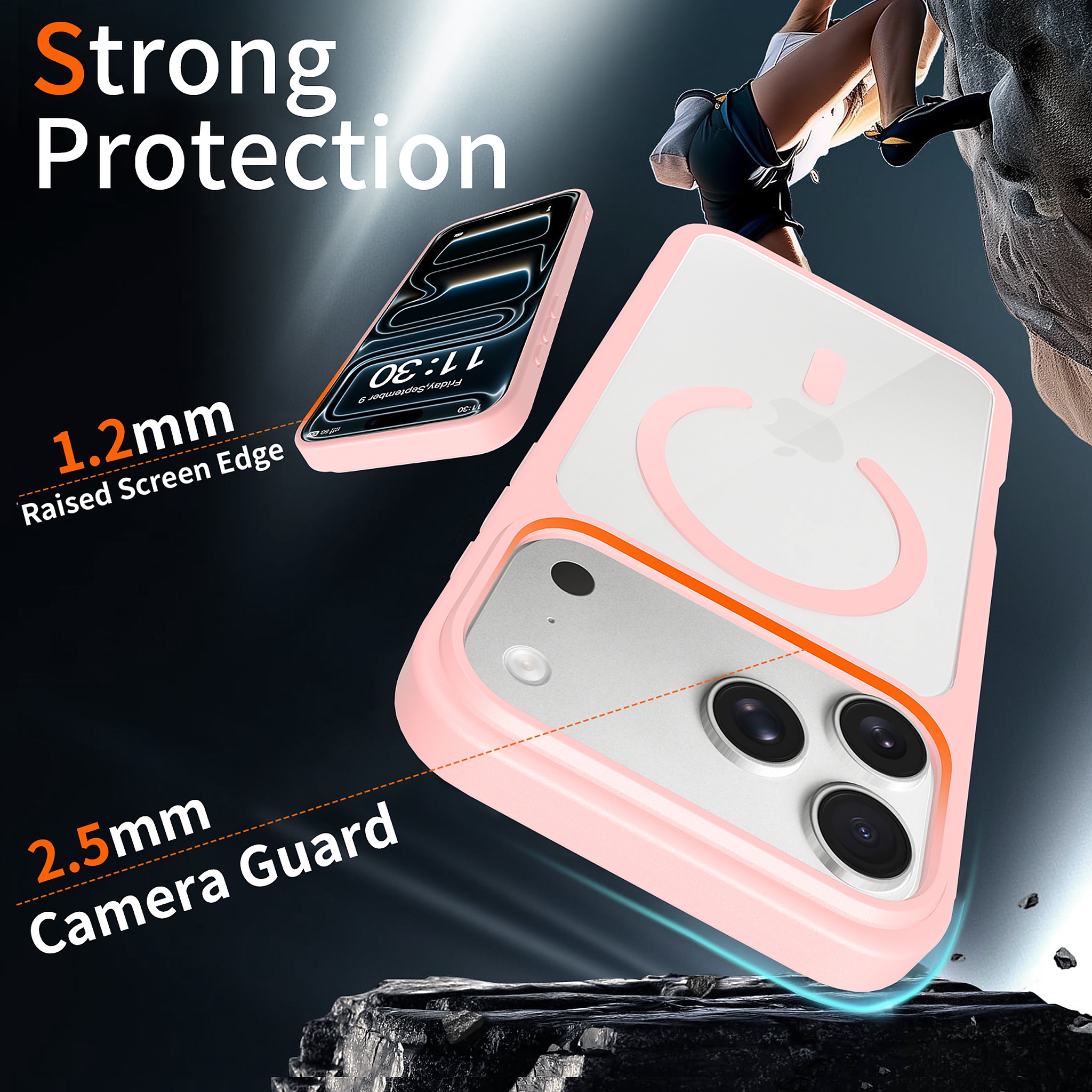 SendaFit Clear Two-in-One MagSafe Case for iPhone 17 Pro Max & 18 Pro Max detail 18