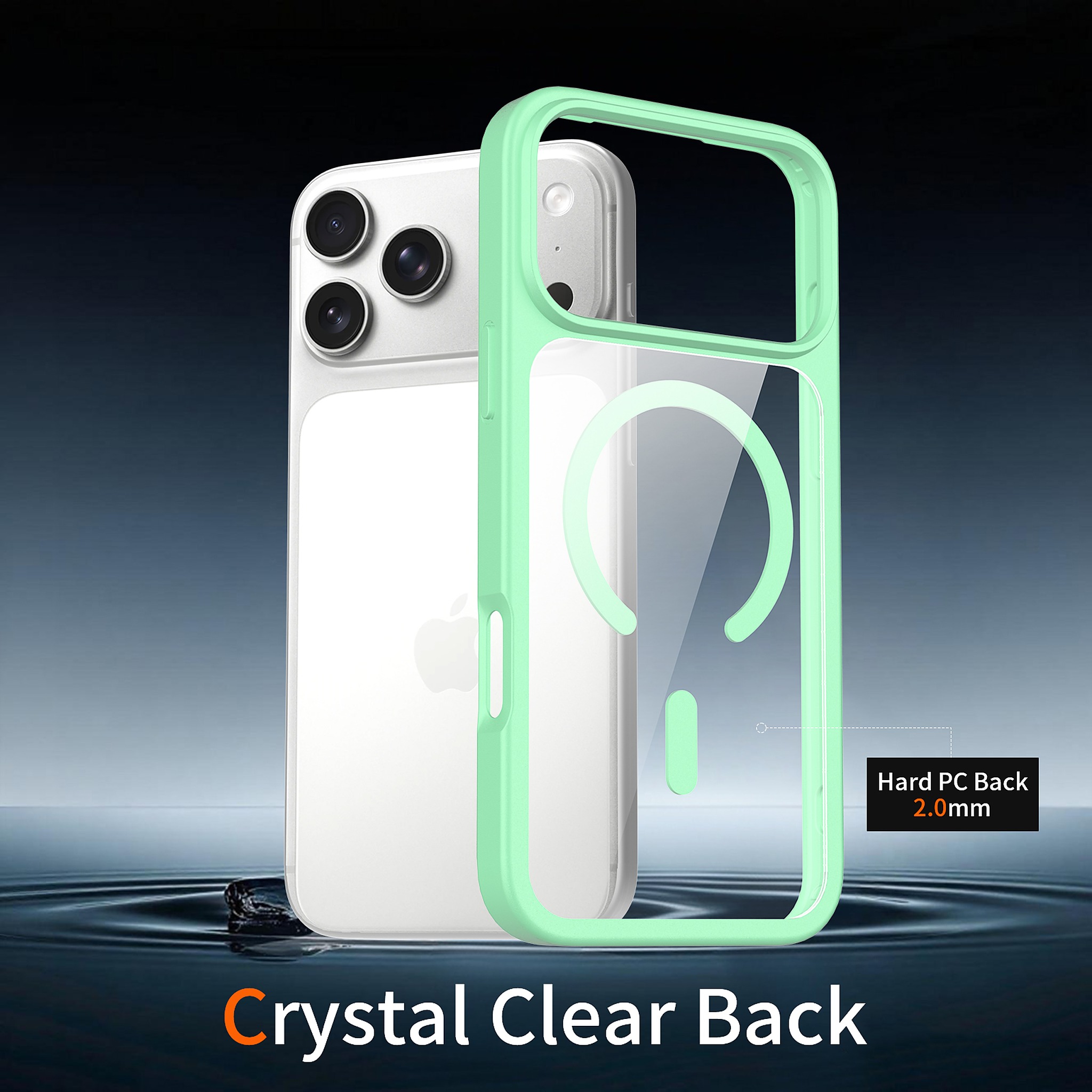 SendaFit Clear Two-in-One MagSafe Case for iPhone 17 Pro Max & 18 Pro Max detail 2