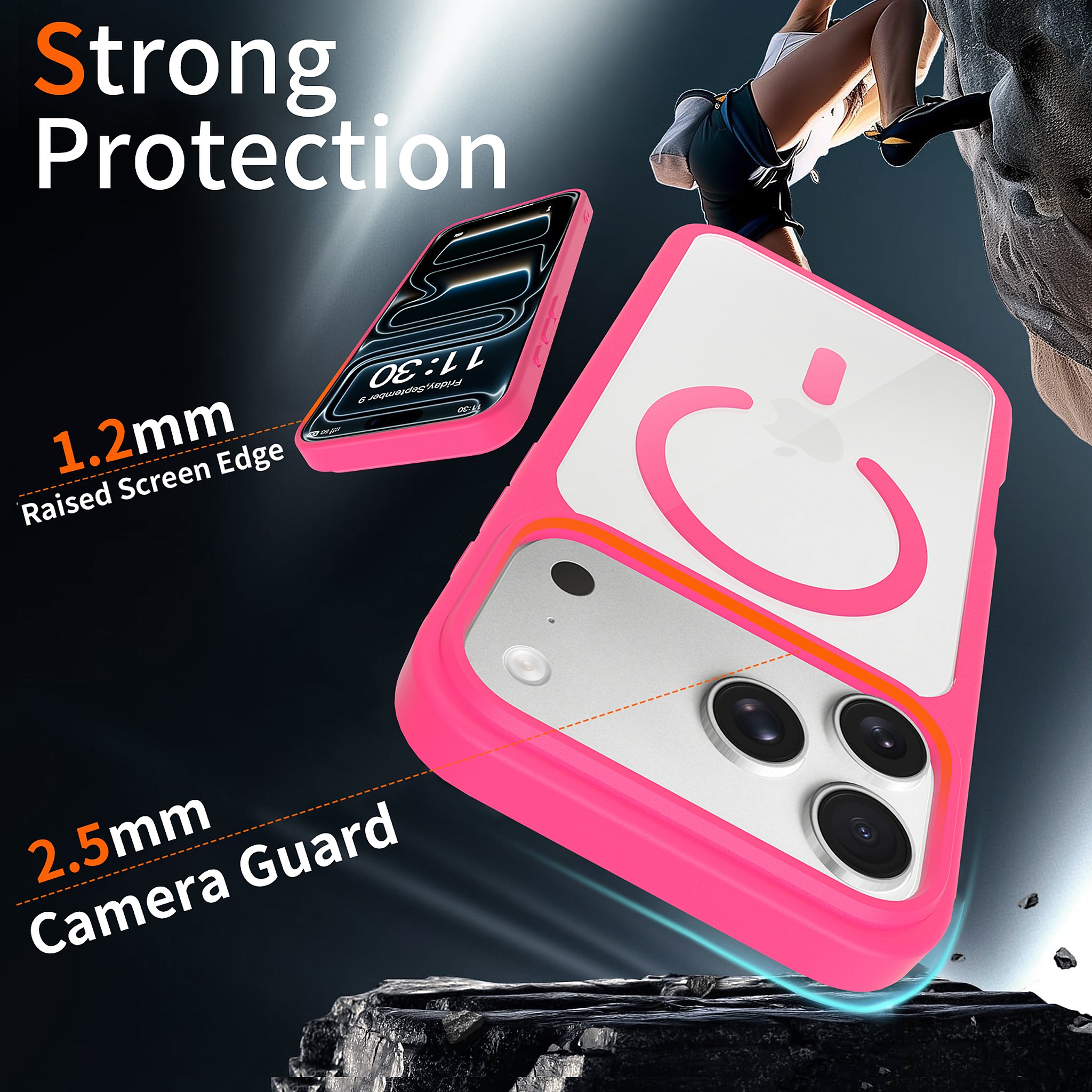 SendaFit Clear Two-in-One MagSafe Case for iPhone 17 Pro Max & 18 Pro Max detail 23