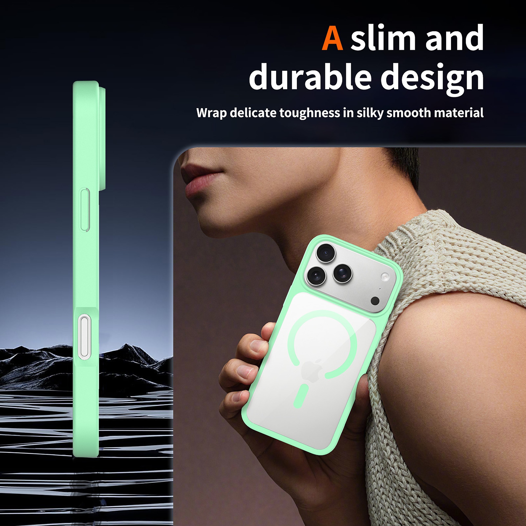 SendaFit Clear Two-in-One MagSafe Case for iPhone 17 Pro Max & 18 Pro Max detail 4