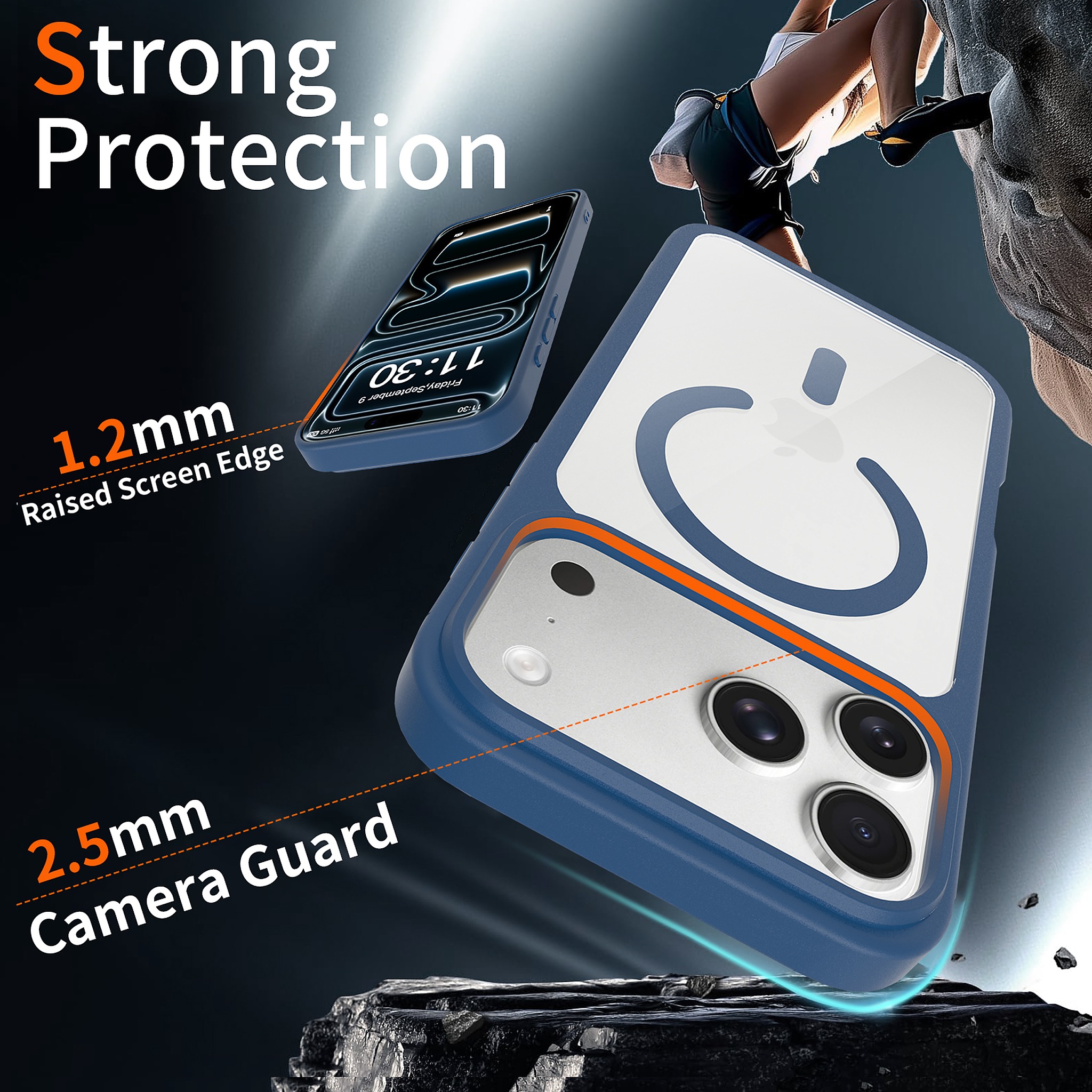 SendaFit Clear Two-in-One MagSafe Case for iPhone 17 Pro Max & 18 Pro Max detail 9