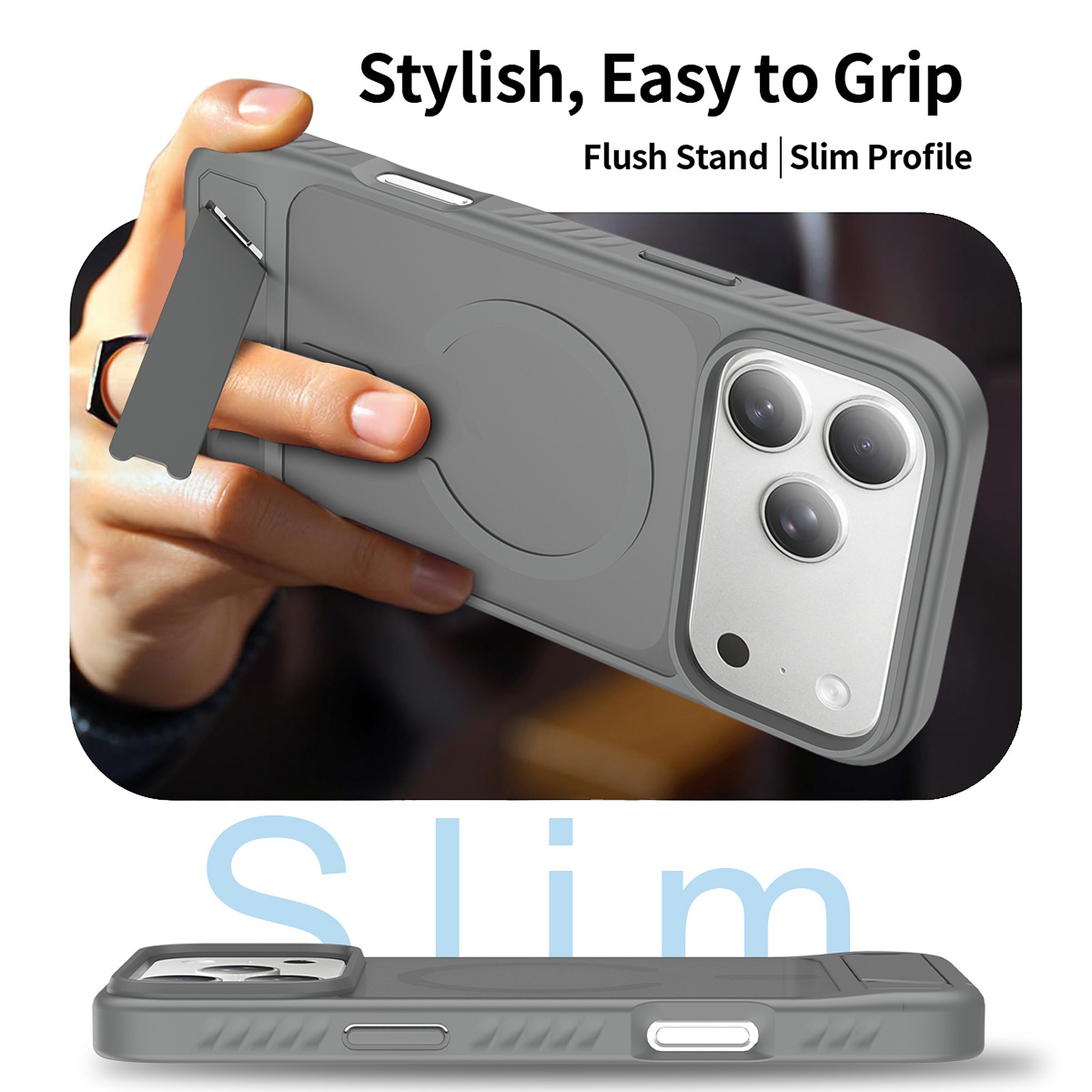 SendaFit Matte 45° Kickstand MagSafe Case for iPhone 18 Pro Max (Fits iPhone 17 Pro Max) detail 21