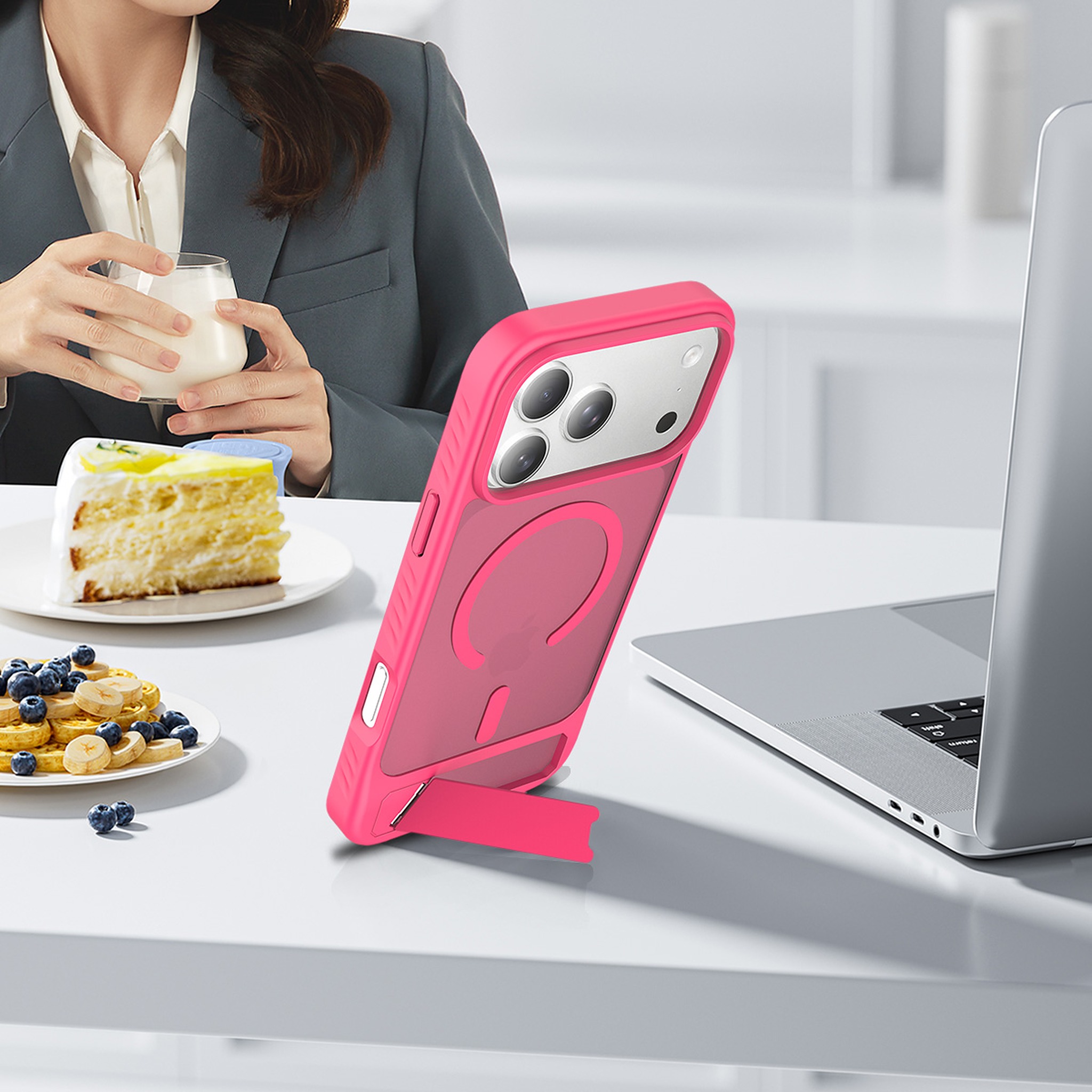 SendaFit Matte 45° Kickstand MagSafe Case for iPhone 18 Pro Max (Fits iPhone 17 Pro Max) detail 30