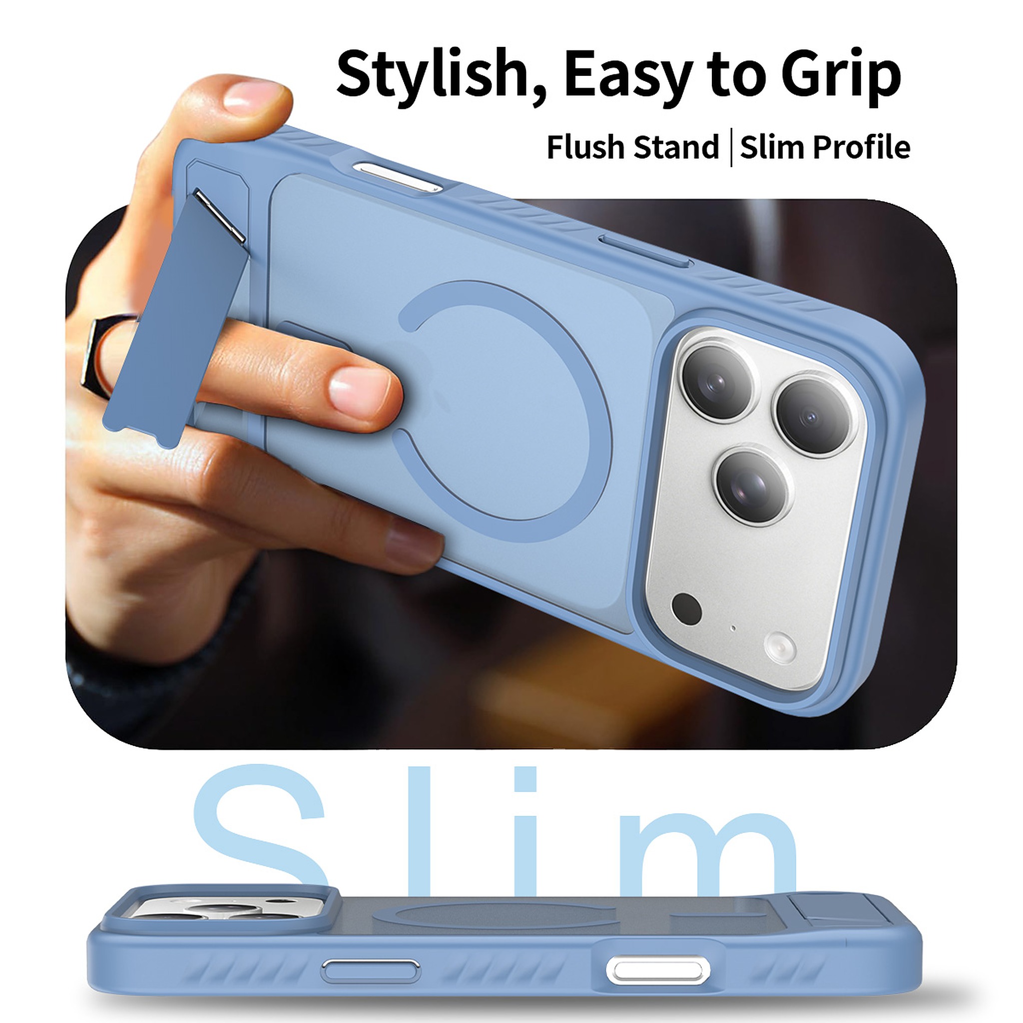 SendaFit Matte 45° Kickstand MagSafe Case for iPhone 18 Pro Max (Fits iPhone 17 Pro Max) detail 45