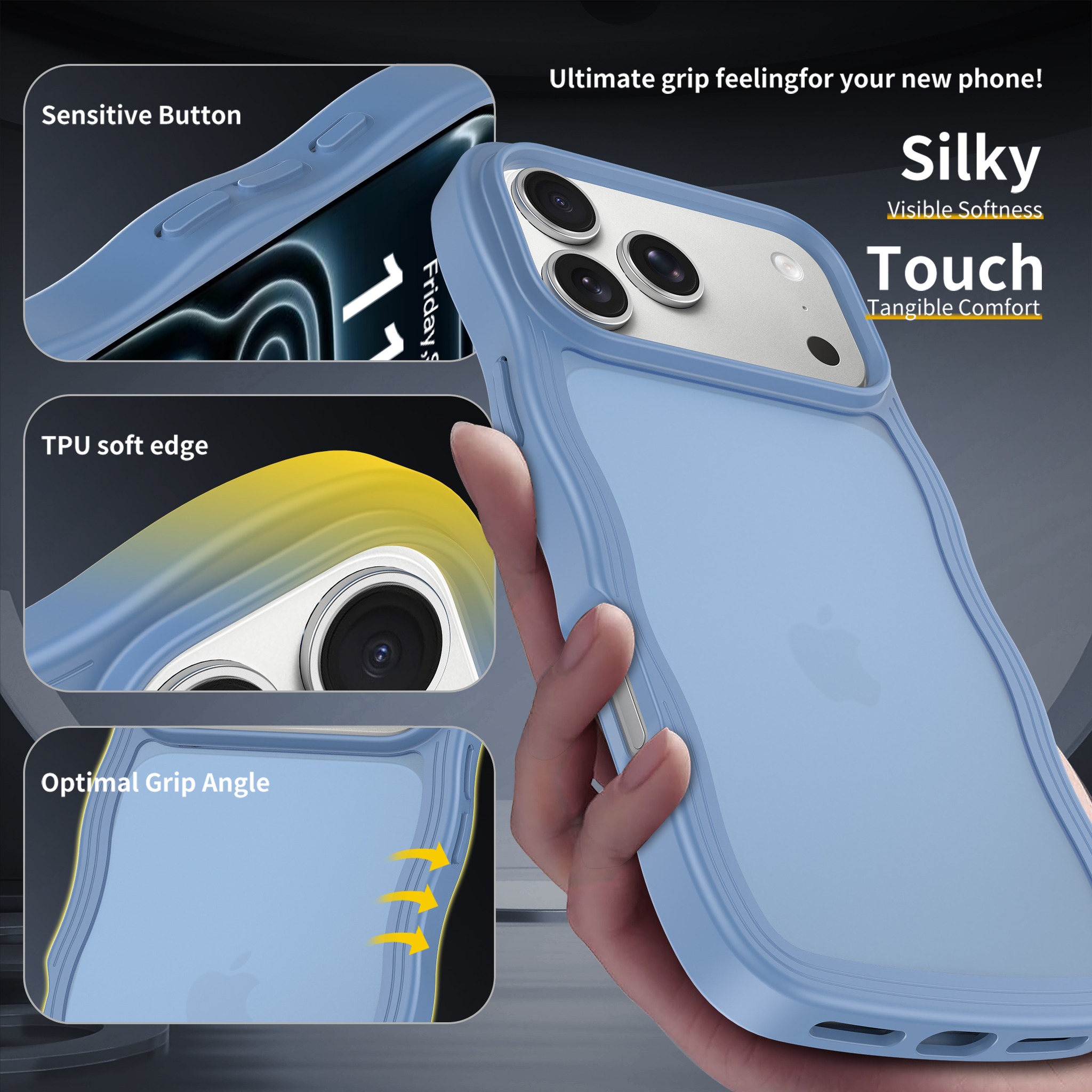 SendaFit Wavy Matte Two-in-One Case for iPhone 18 Pro Max (Fits iPhone 17 Pro Max) detail 6