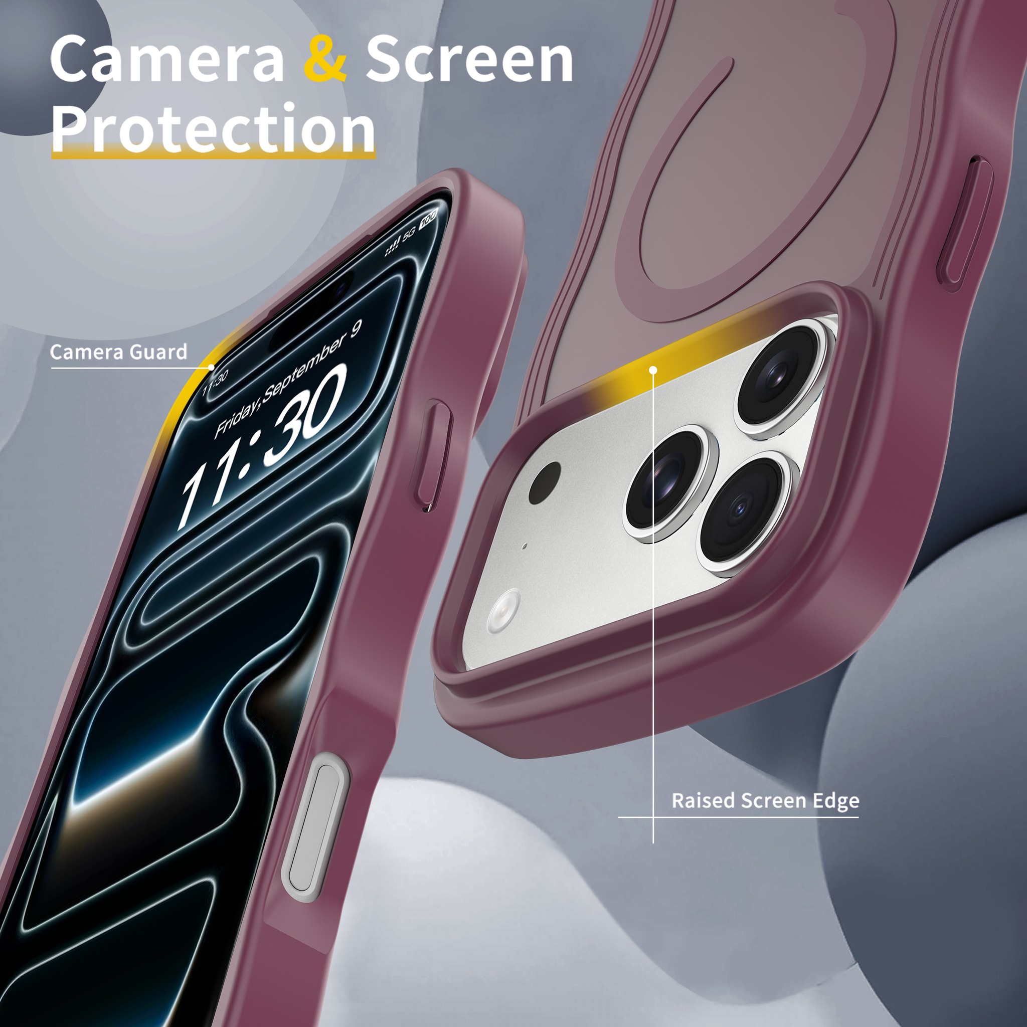 SendaFit Wavy Matte Two-in-One MagSafe Case for iPhone 18 Pro Max (Fits iPhone 17 Pro Max) (041 Batch) detail 13