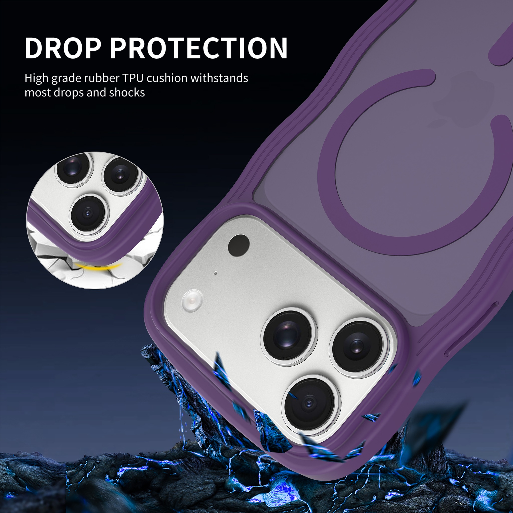 SendaFit Wavy Matte Two-in-One MagSafe Case for iPhone 18 Pro Max (Fits iPhone 17 Pro Max) (041 Batch) detail 17