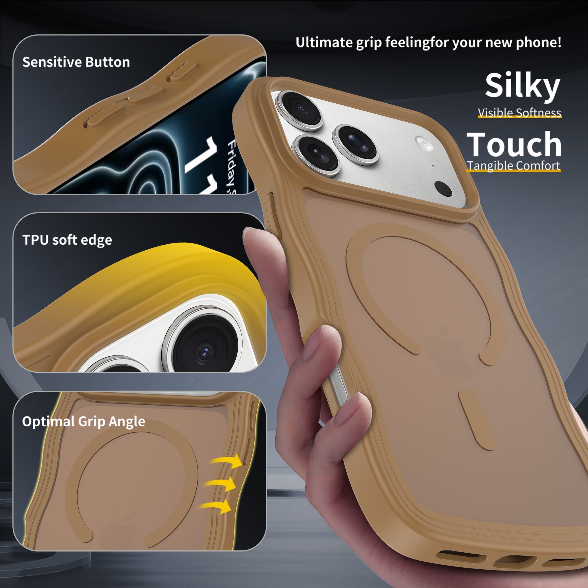 SendaFit Wavy Matte Two-in-One MagSafe Case for iPhone 18 Pro Max (Fits iPhone 17 Pro Max) (041 Batch) detail 2