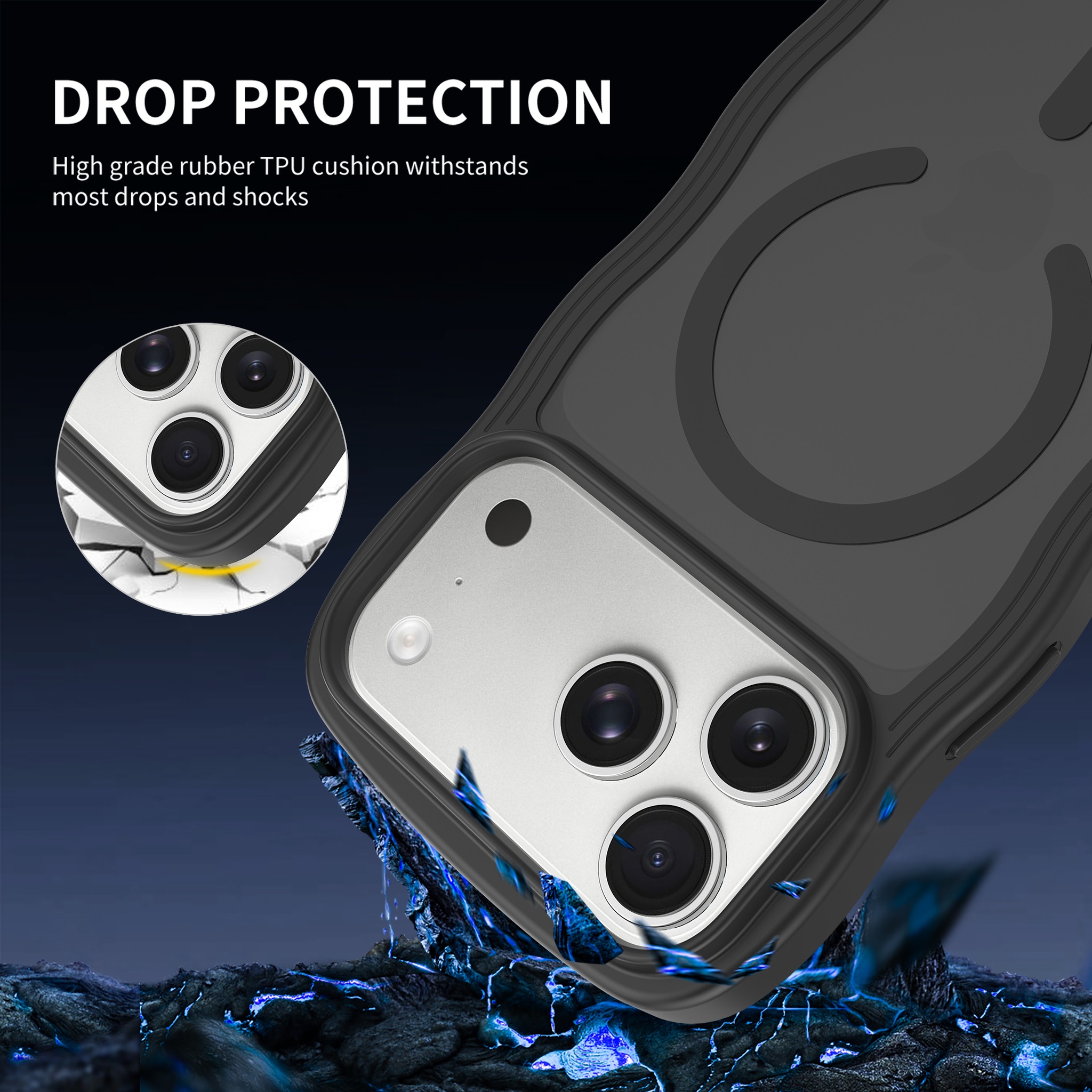 SendaFit Wavy Matte Two-in-One MagSafe Case for iPhone 18 Pro Max (Fits iPhone 17 Pro Max) (041 Batch) detail 24